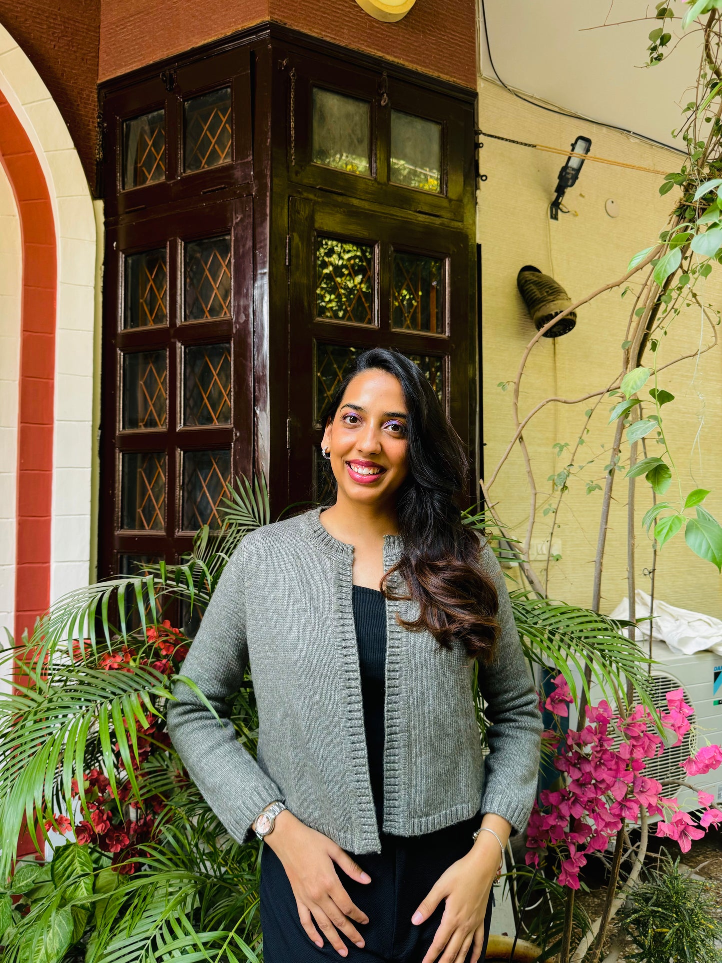 Warm Grey Cardigan (Free Size)