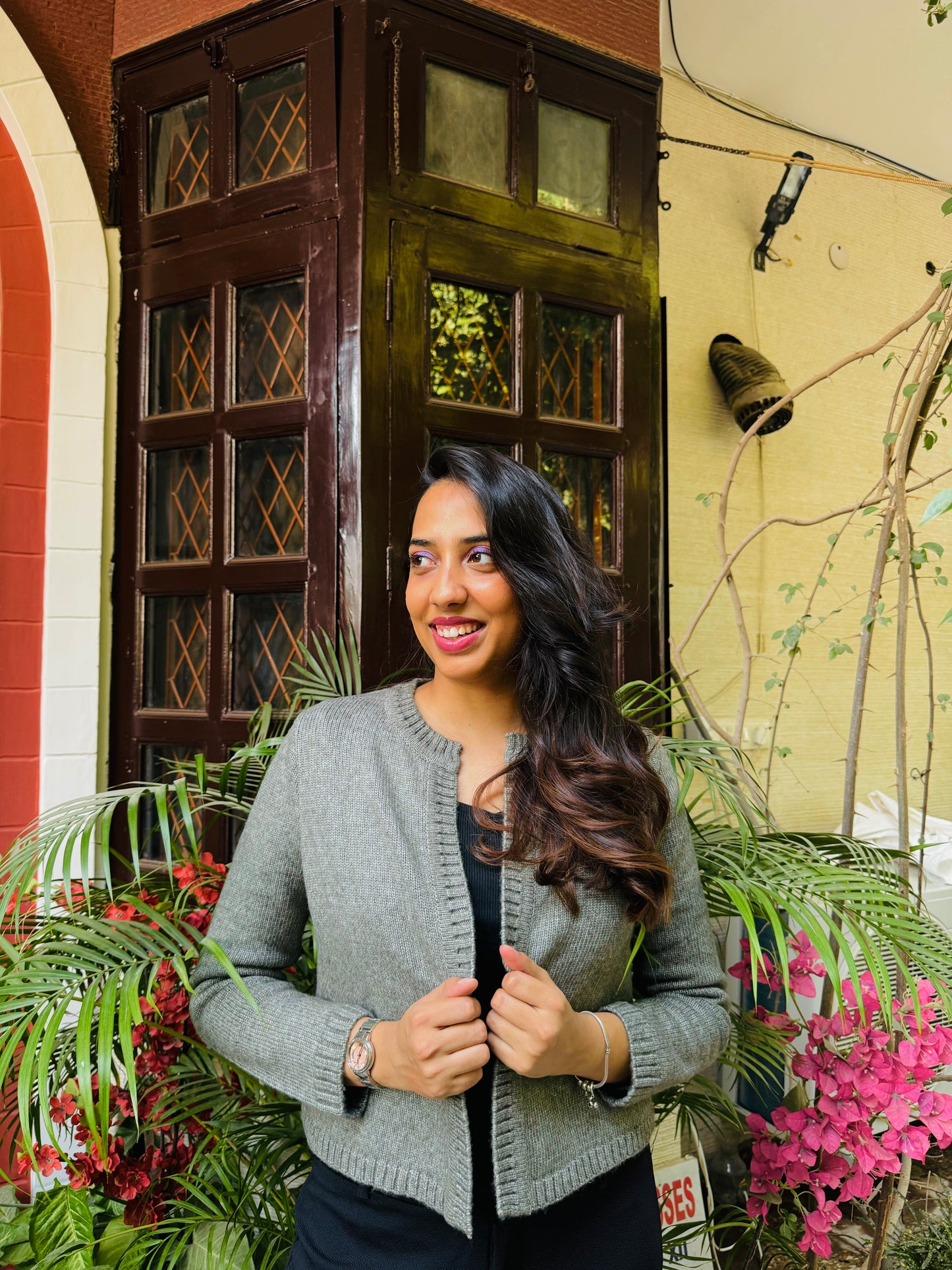 Warm Grey Cardigan (Free Size)