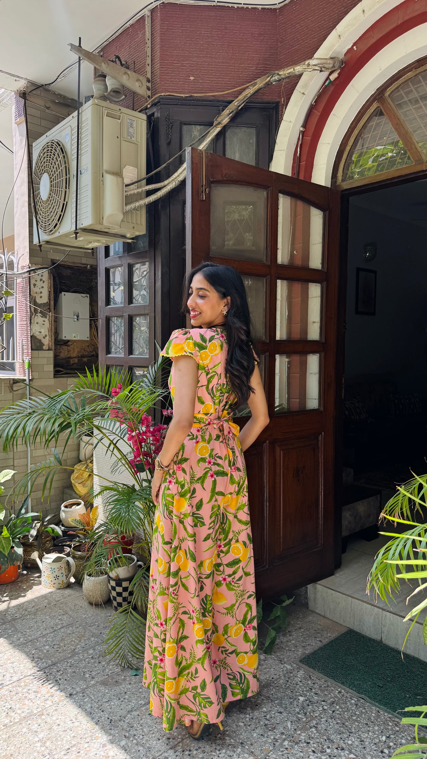 Soleil Lace Jumpsuit - Peach (Premium Collection)