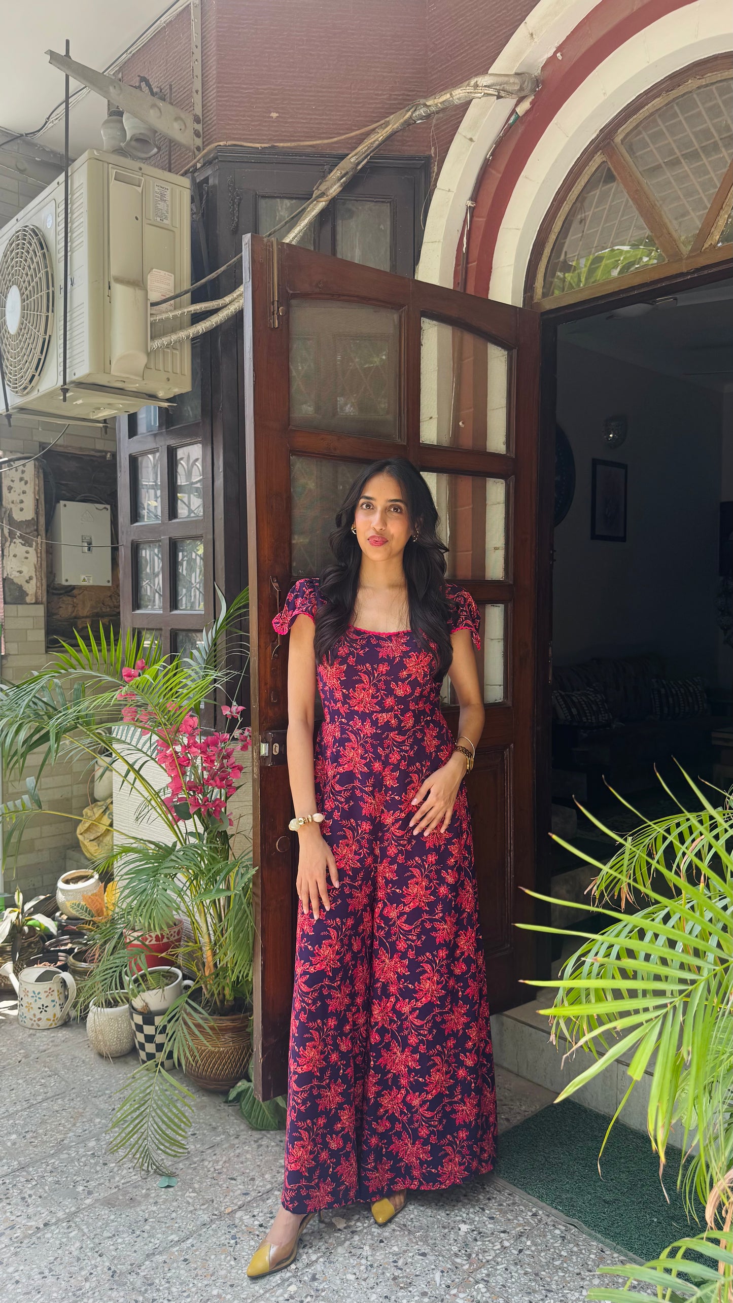 Soleil Lace Jumpsuit - Plum (Premium Collection)