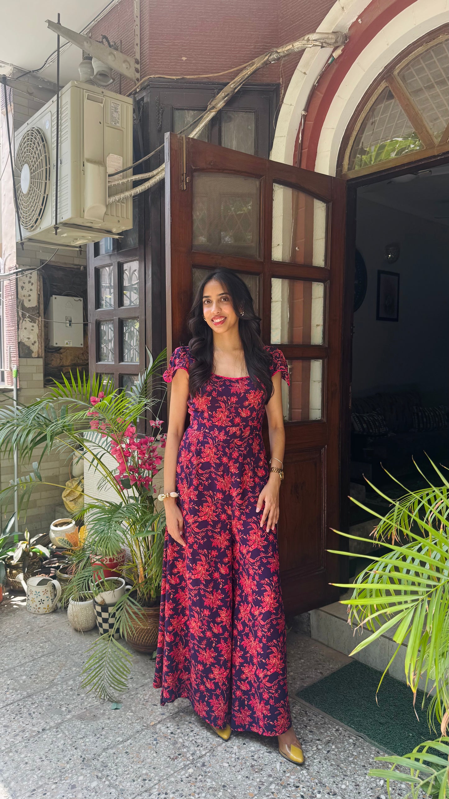 Soleil Lace Jumpsuit - Plum (Premium Collection)