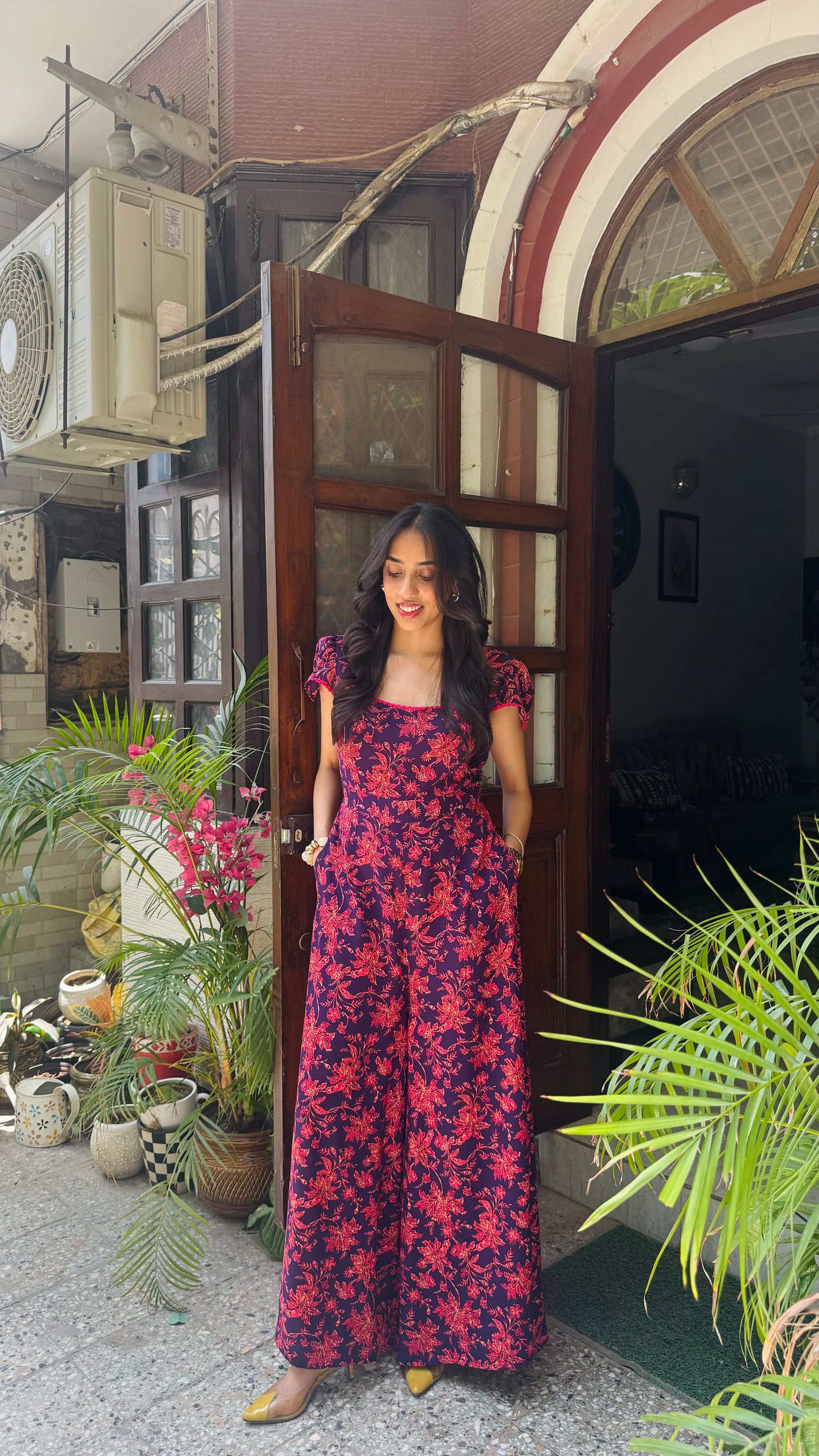 Soleil Lace Jumpsuit - Plum (Premium Collection)