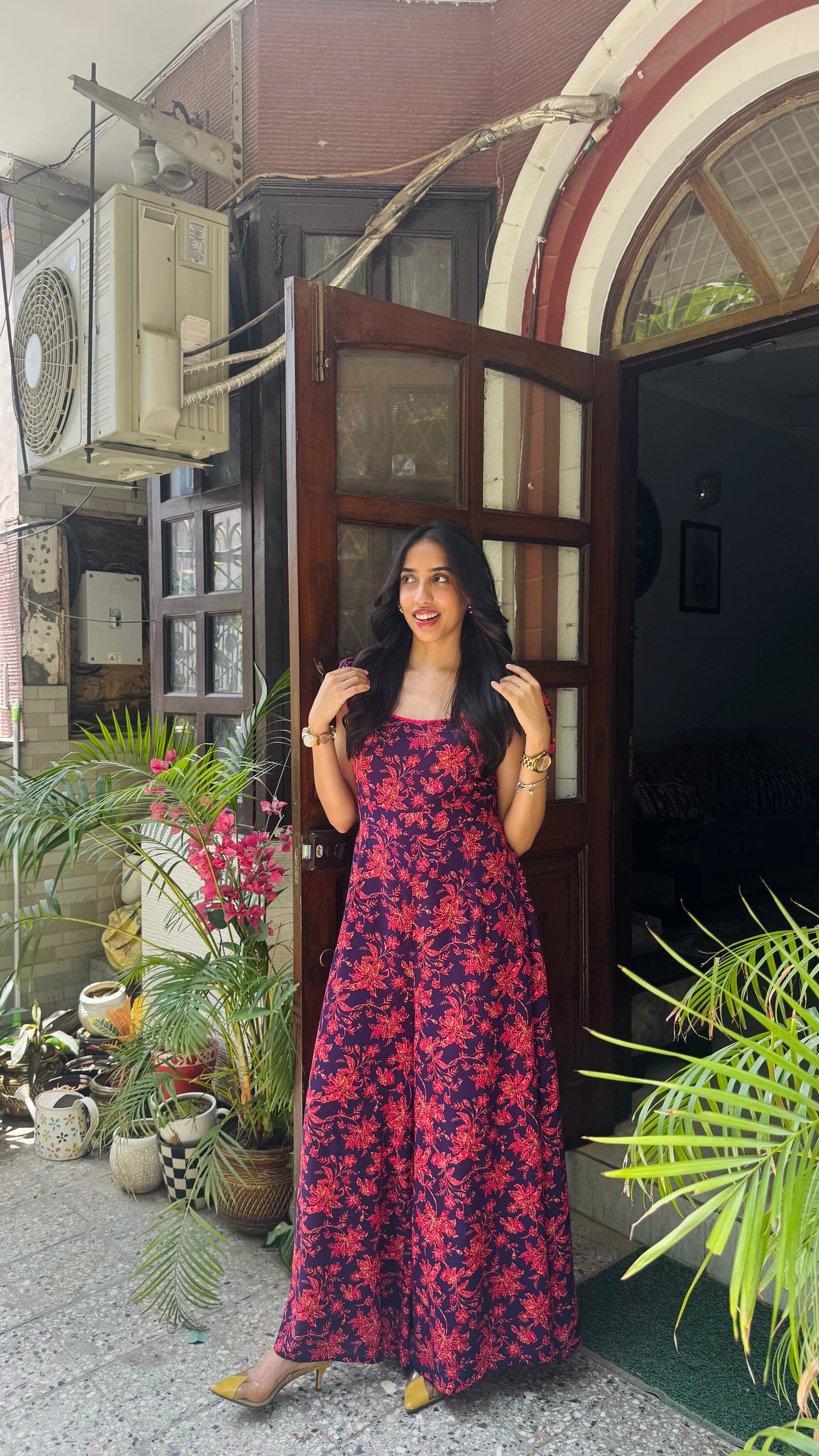 Soleil Lace Jumpsuit - Plum (Premium Collection)
