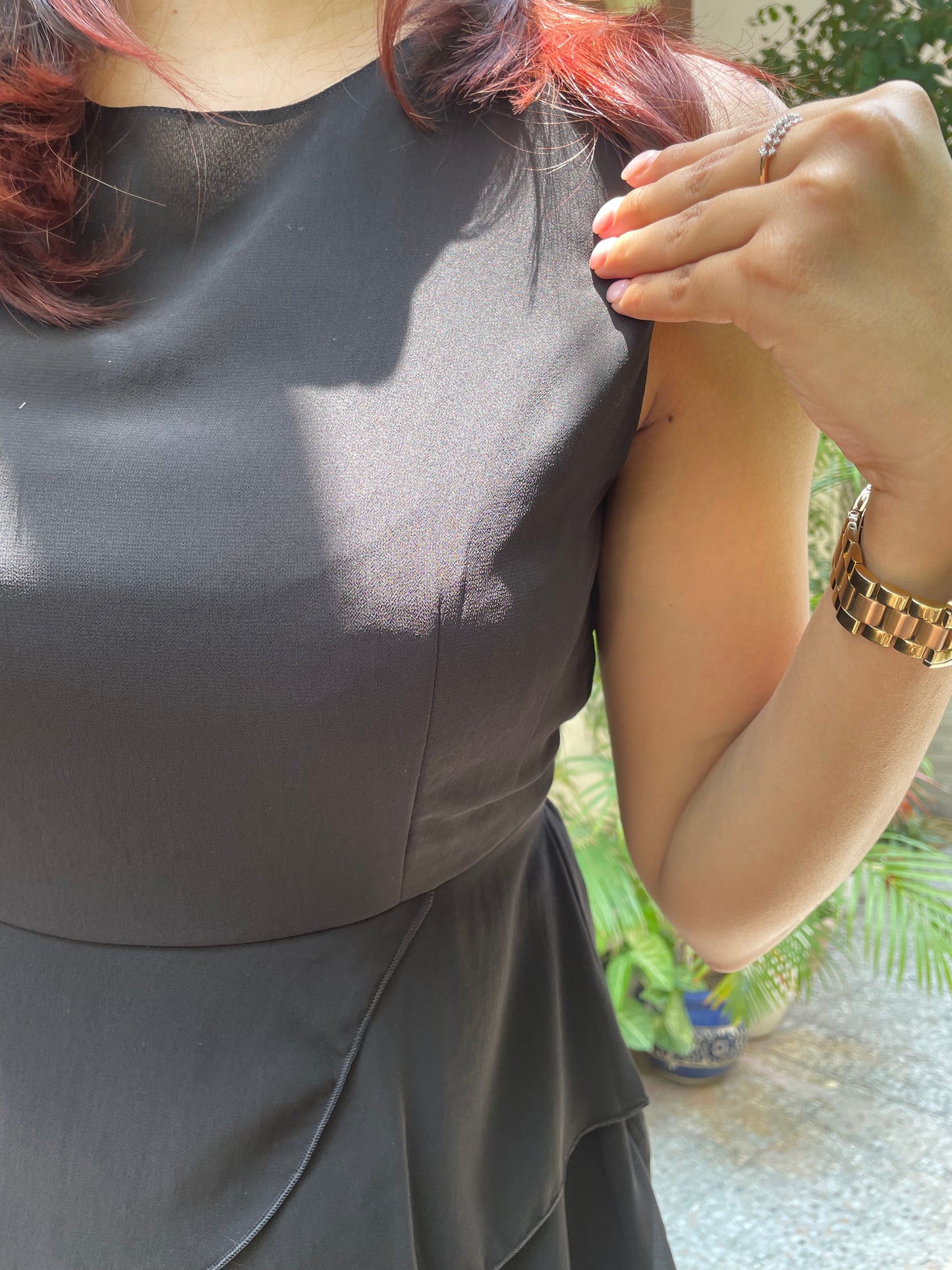 Success Georgette Dress- Black
