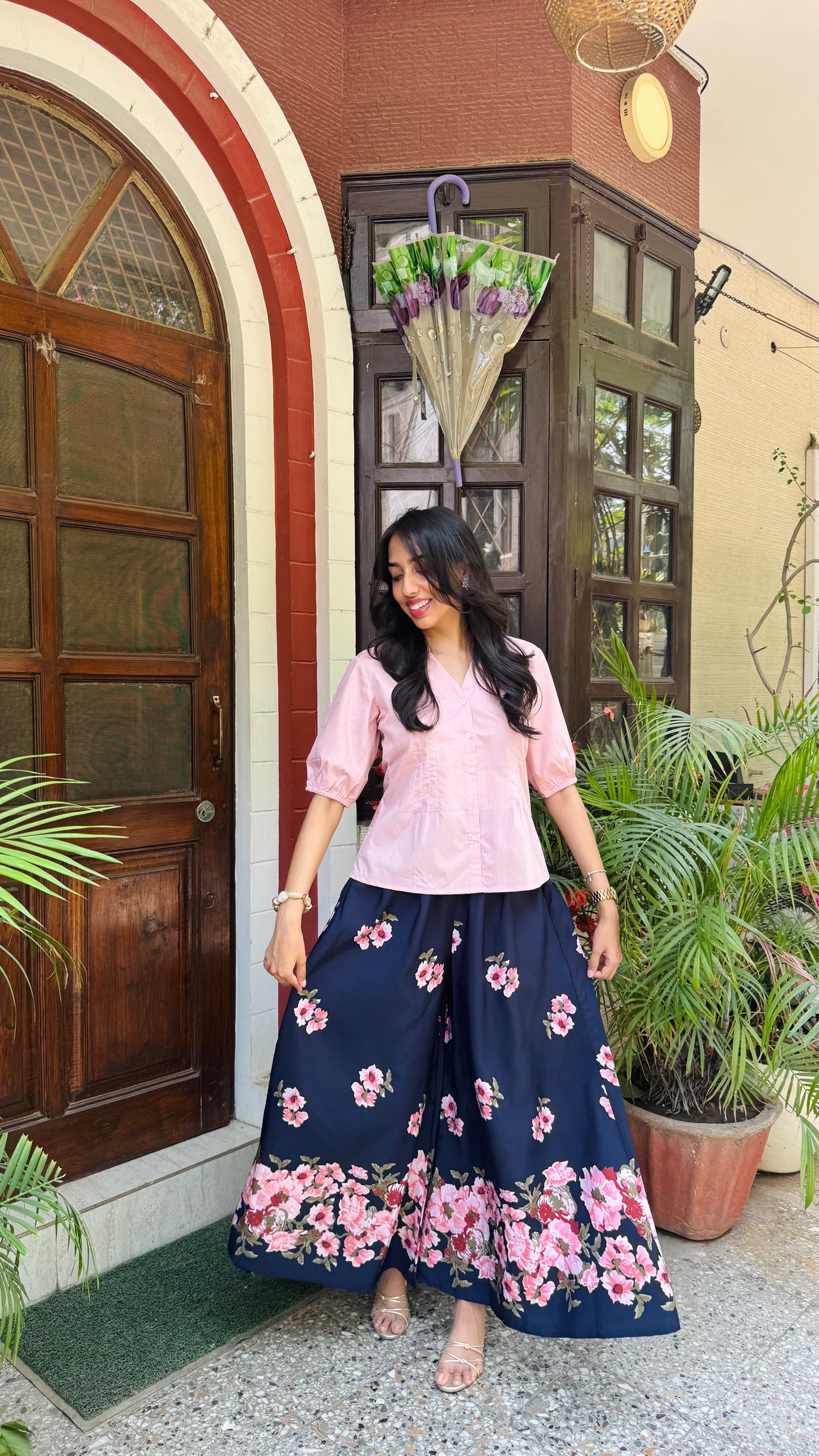 Éloise Flared Trousers – Navy