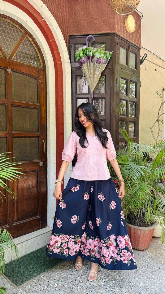 Éloise Flared Trousers – Navy