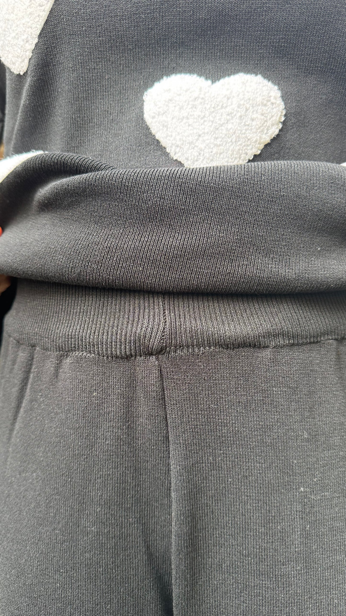 Love Bug Heart Sweater Set - Black (Free Size) - Premium Collection