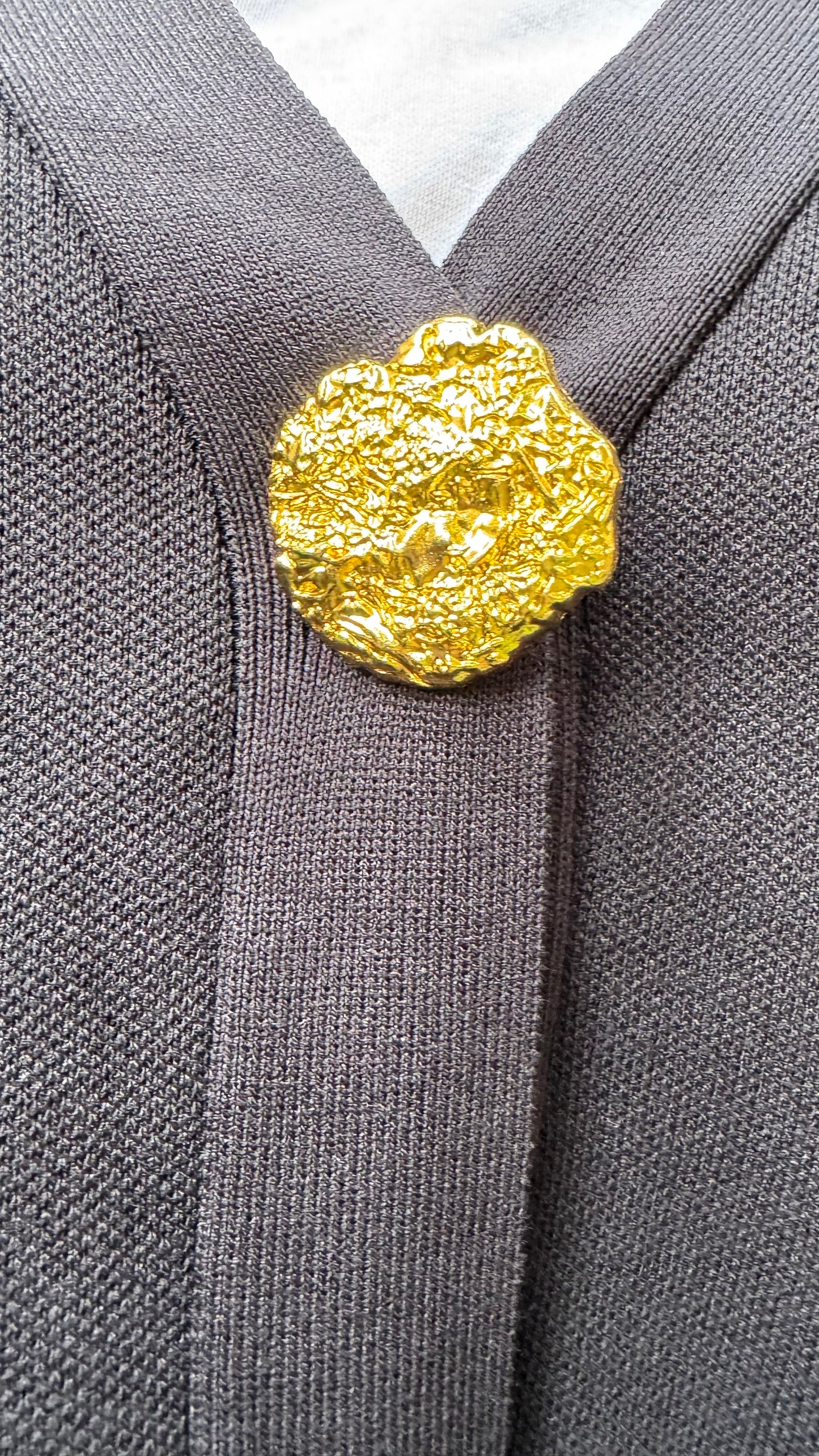 Timeless Golden Buttoned Sweater Set - Black (Free Size) - Premium Collection