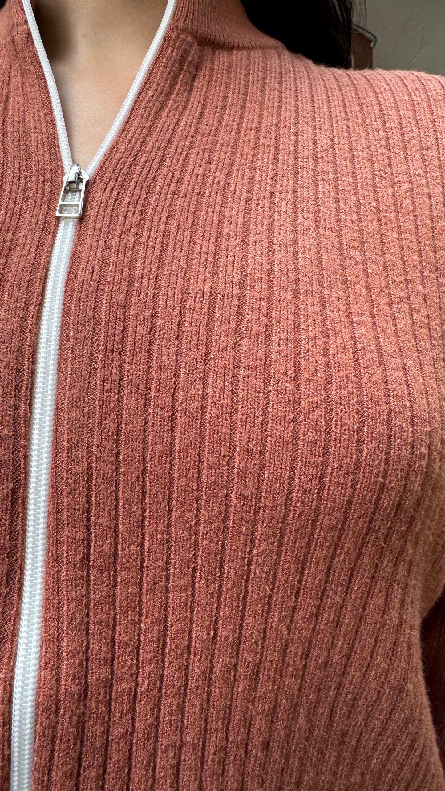 Lounge Ribbed Sweater Set - Brown (Free Size) - Premium Collection