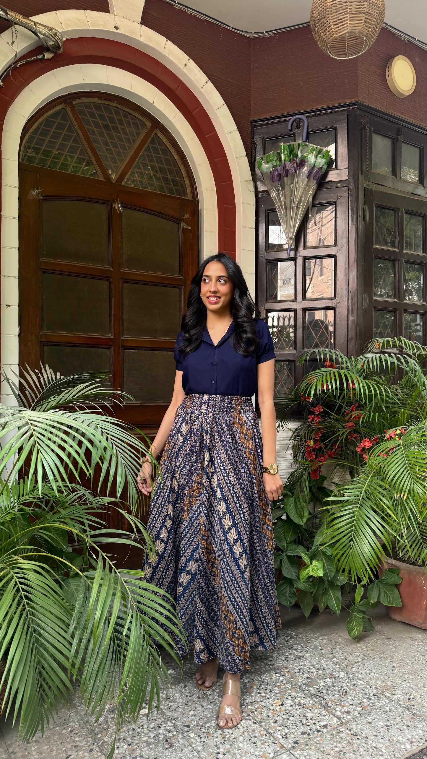 Indigo Aura Printed Palazzo (Free Size)