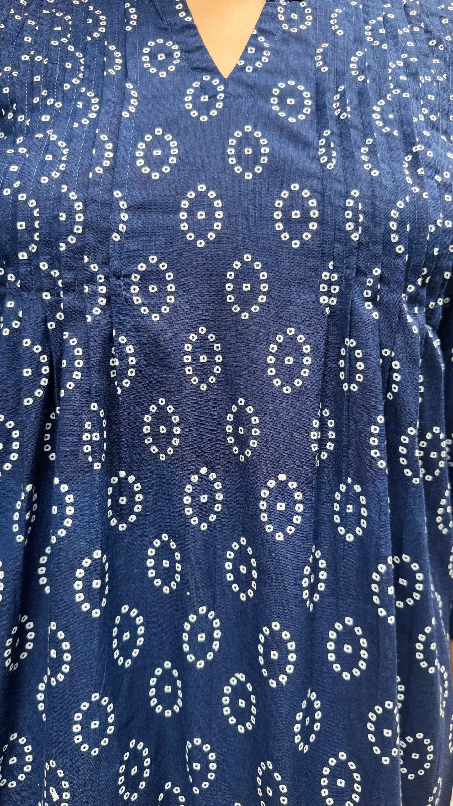 Gulnaar Panelled Cotton Kurta - Blue (Premium Collection)