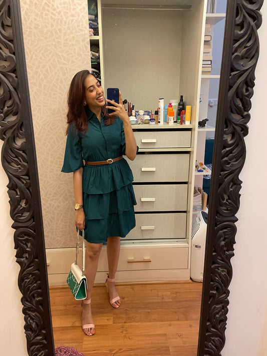 Royalty Tiered Dress- Green