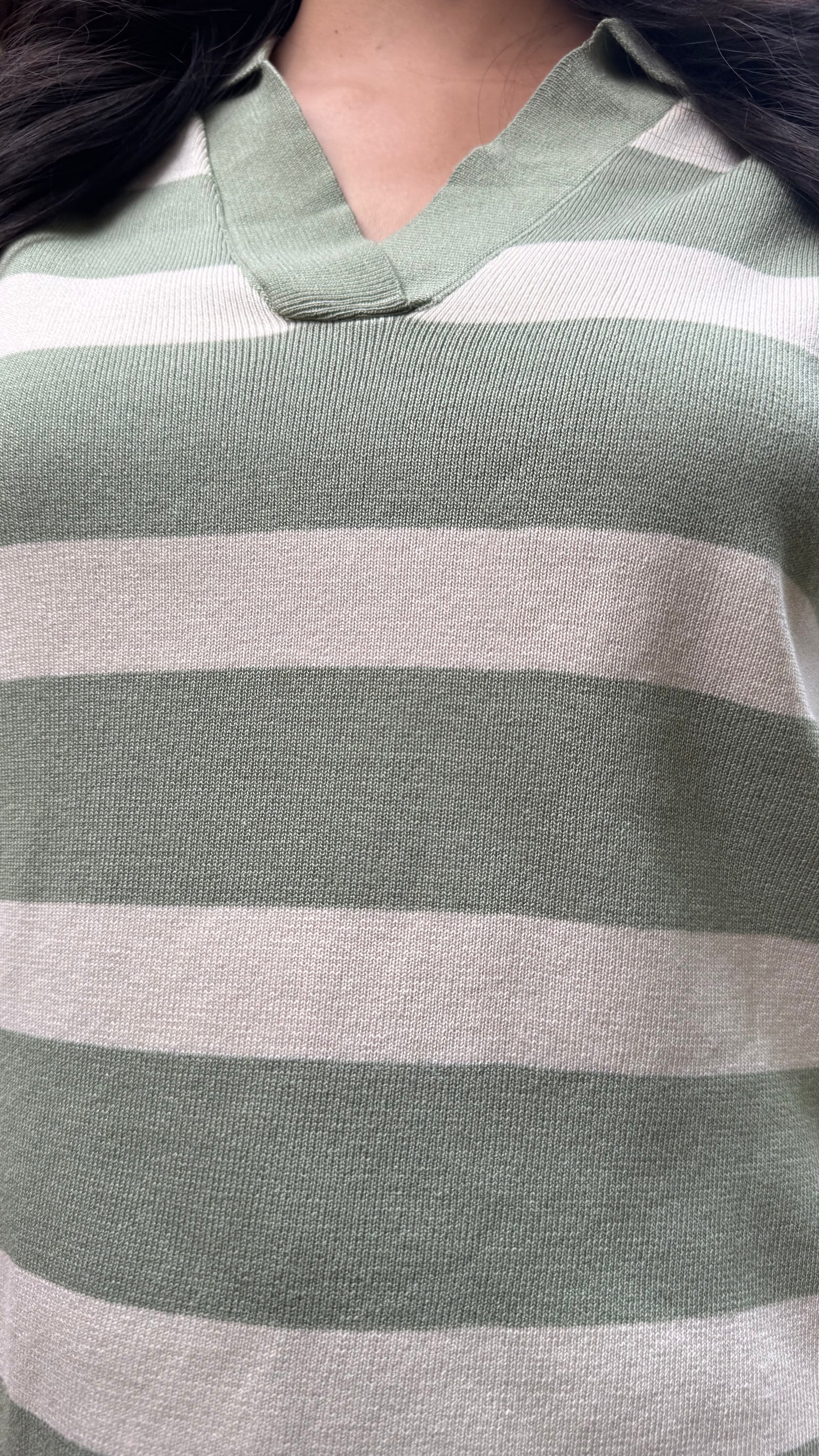 Super Striped Airport Set - Green (Free Size) - Premium Collection