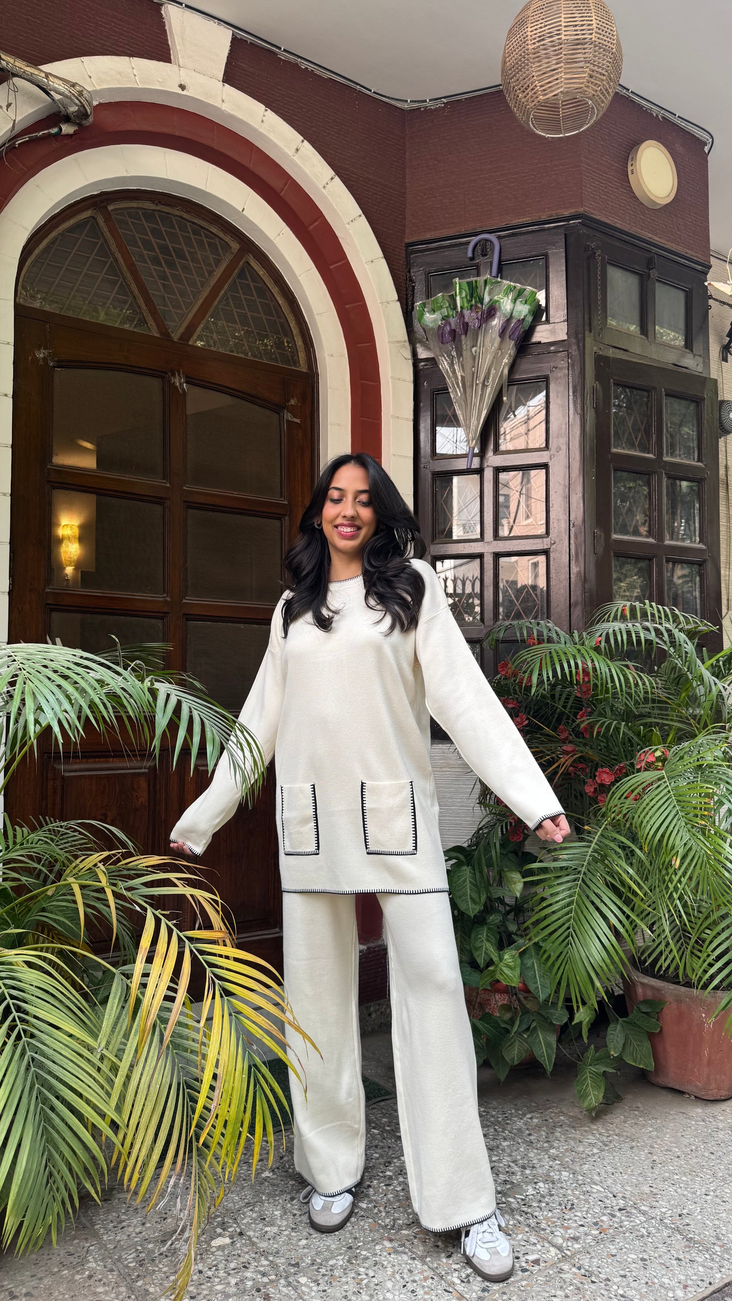 Rich Girl  Lounge Set - White (Free Size) - Premium Collection