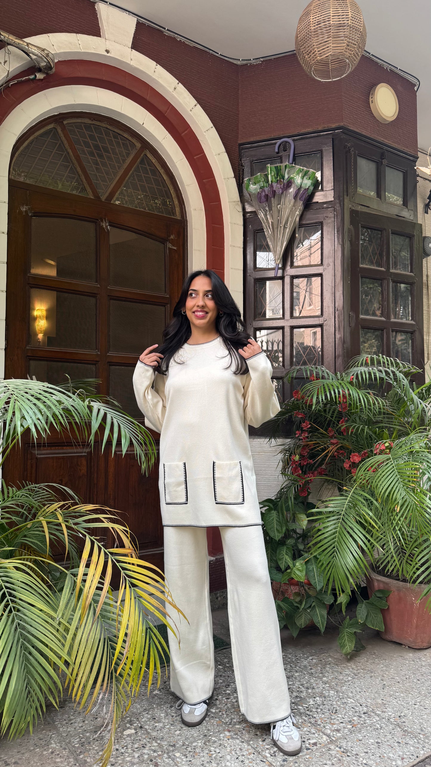 Rich Girl  Lounge Set - White (Free Size) - Premium Collection