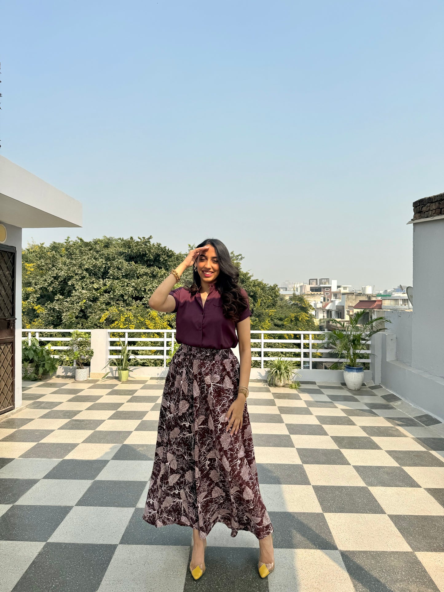 Fall Printed Palazzo (Free Size)