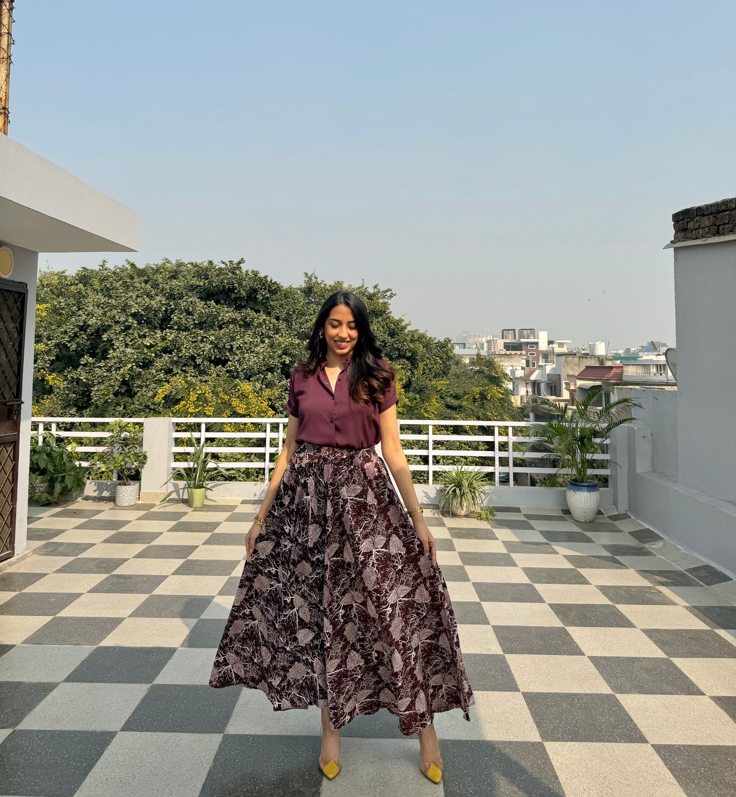 Fall Printed Palazzo (Free Size)