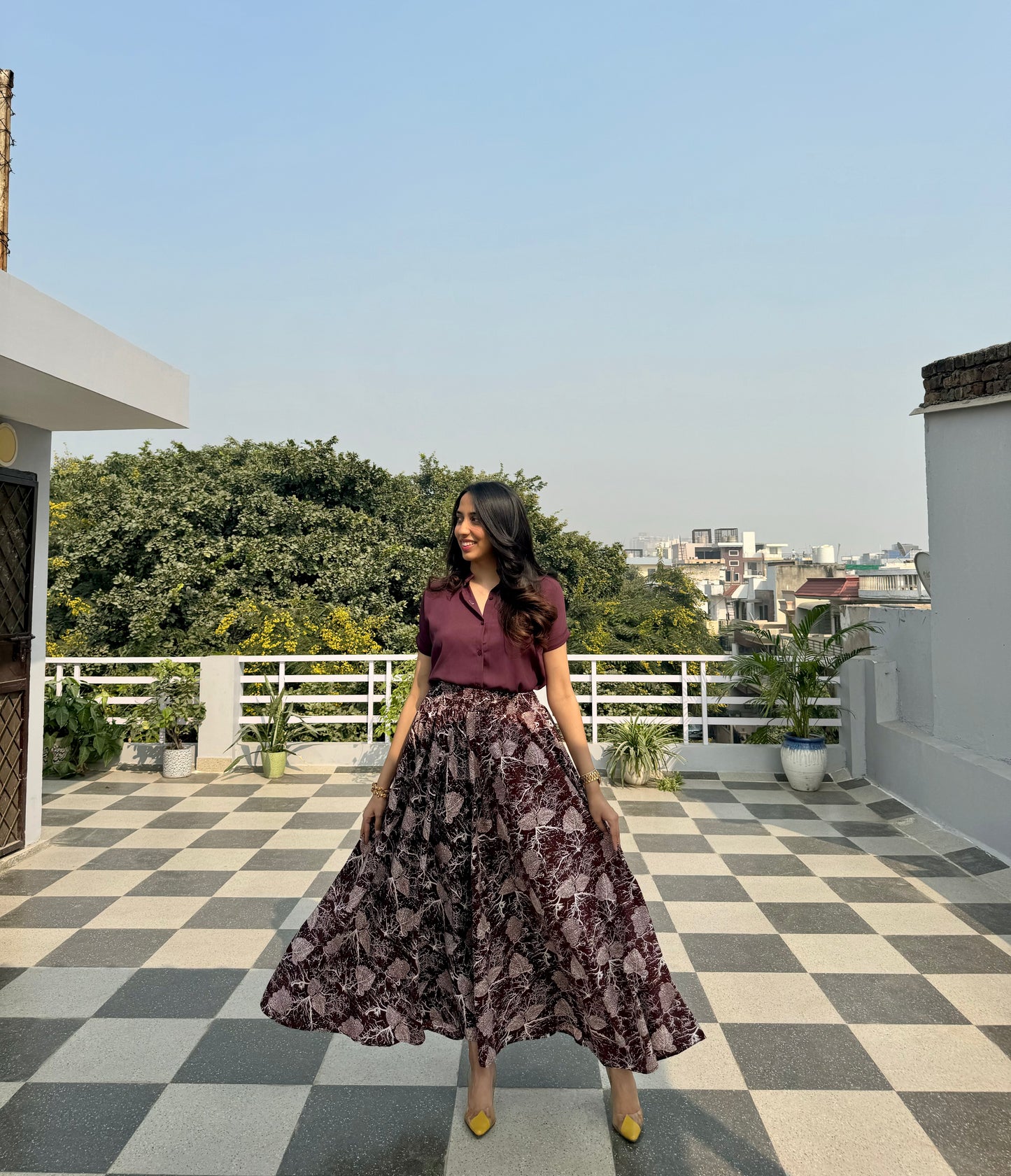 Fall Printed Palazzo (Free Size)