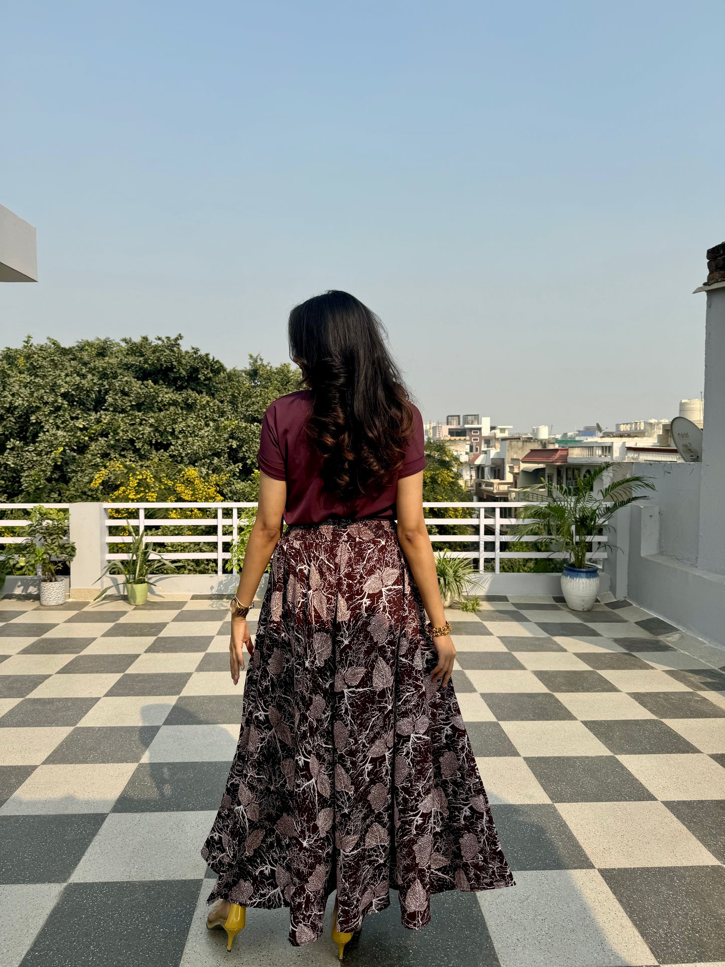 Fall Printed Palazzo (Free Size)