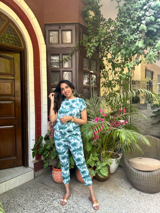 Tie Dye Lounge Set – Green
