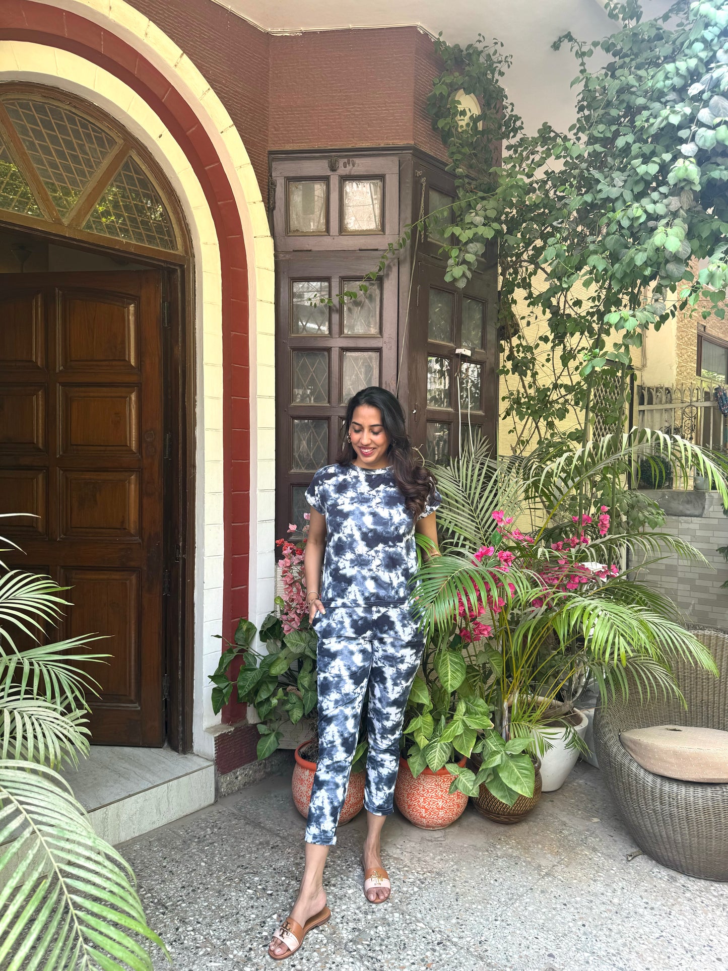 Tie Dye Lounge Set – Grey