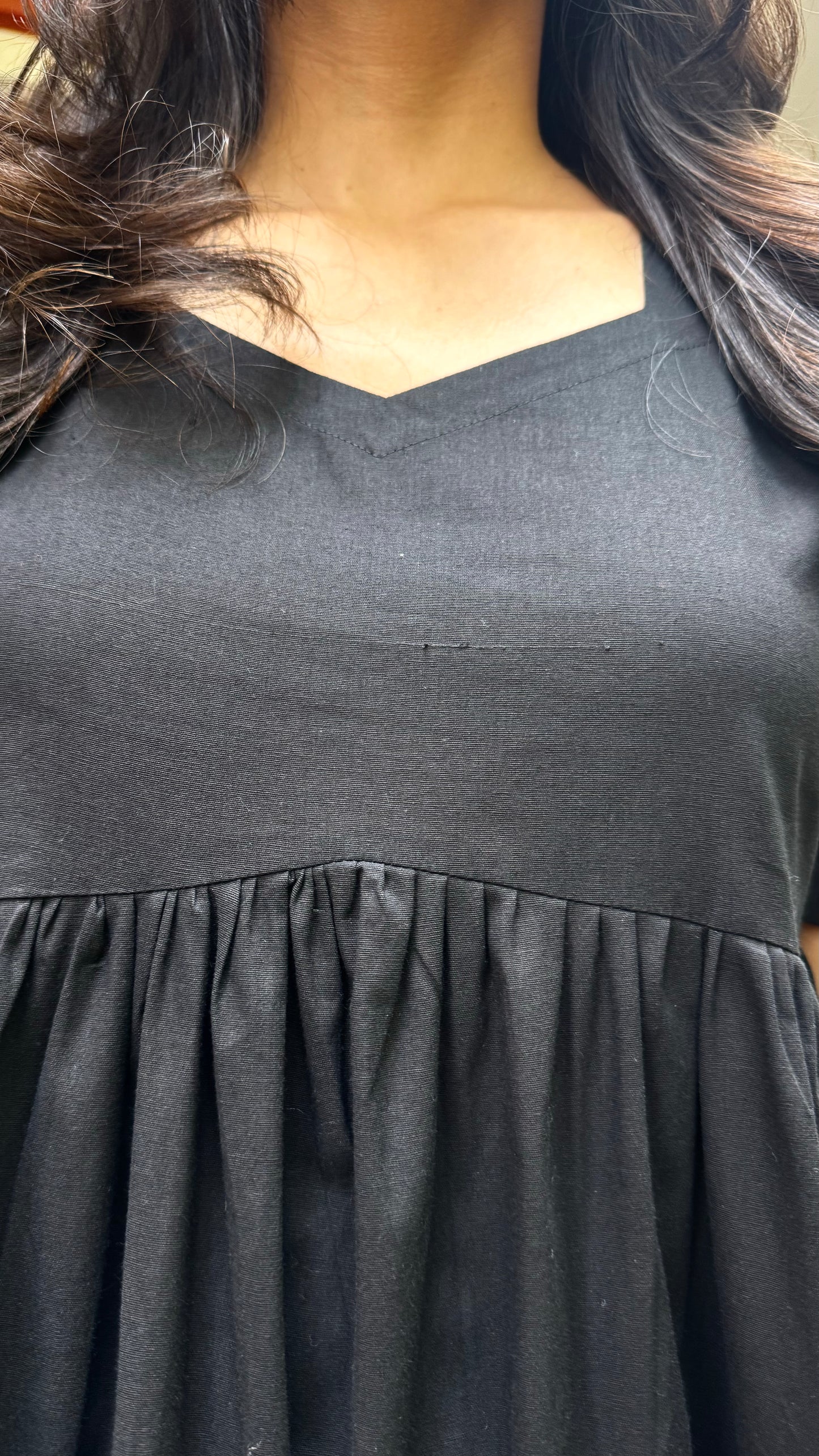Maternity Splash of Color Cotton Maxi - Black
