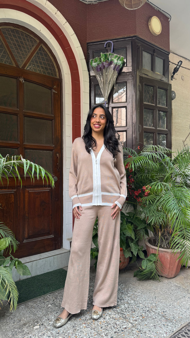 3 Piece Zipper Airport Set -Beige (Free Size) - Premium Collection