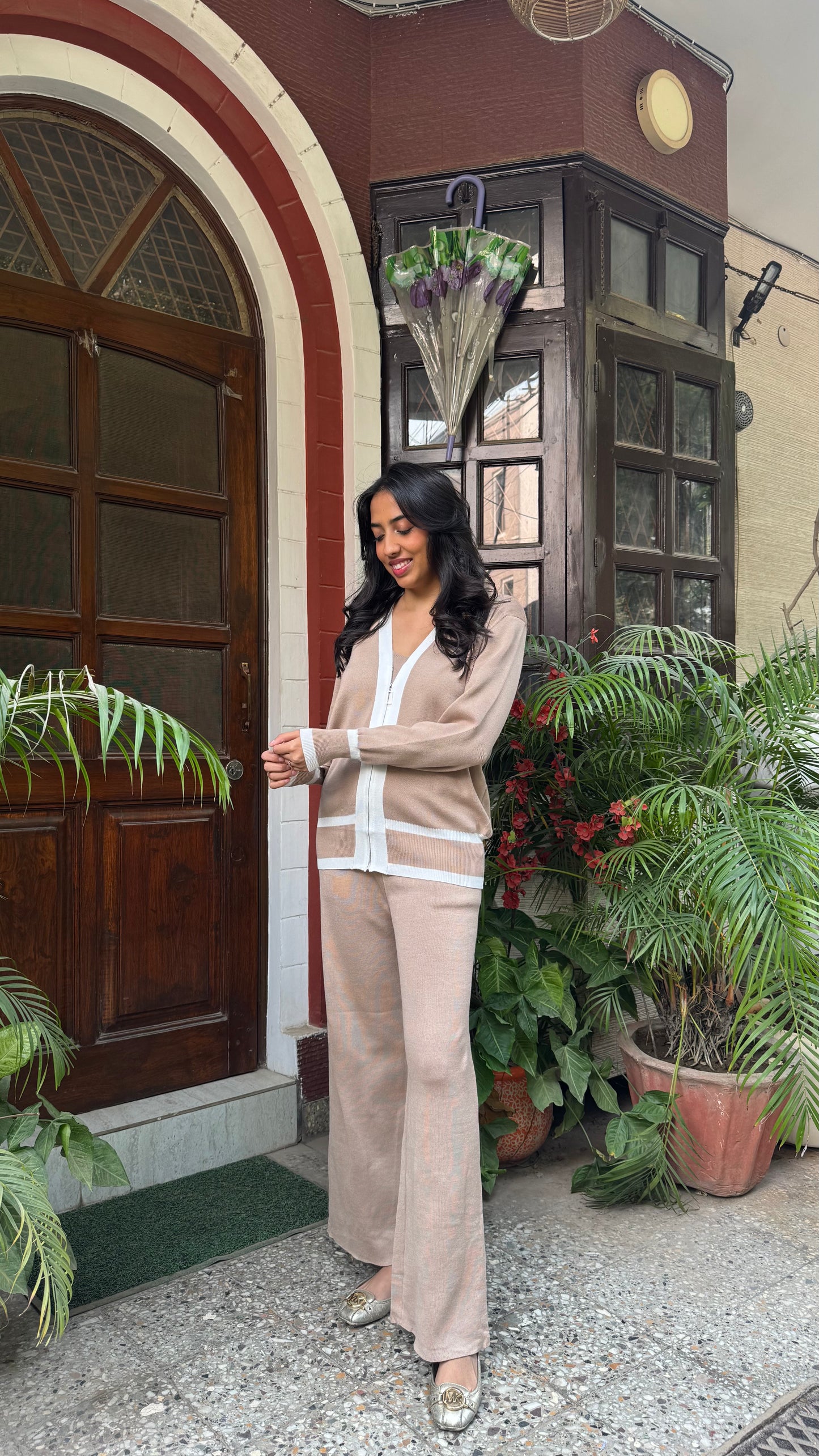 3 Piece Zipper Airport Set -Beige (Free Size) - Premium Collection