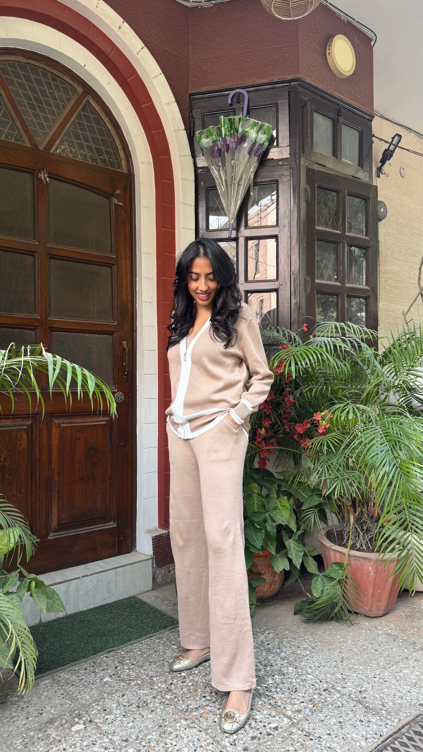 3 Piece Zipper Airport Set -Beige (Free Size) - Premium Collection