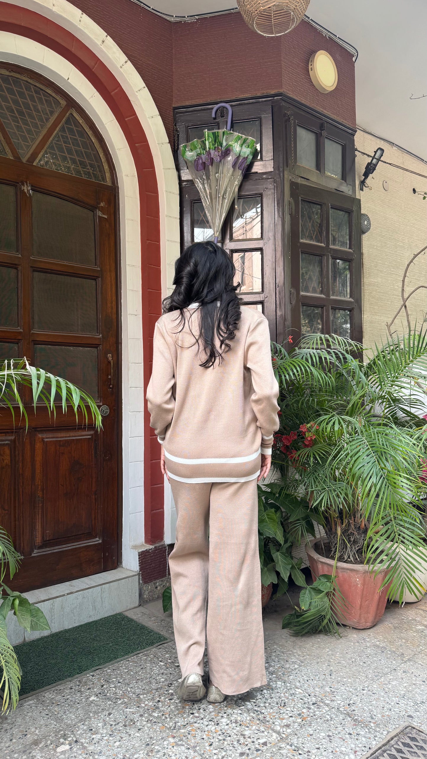 3 Piece Zipper Airport Set -Beige (Free Size) - Premium Collection