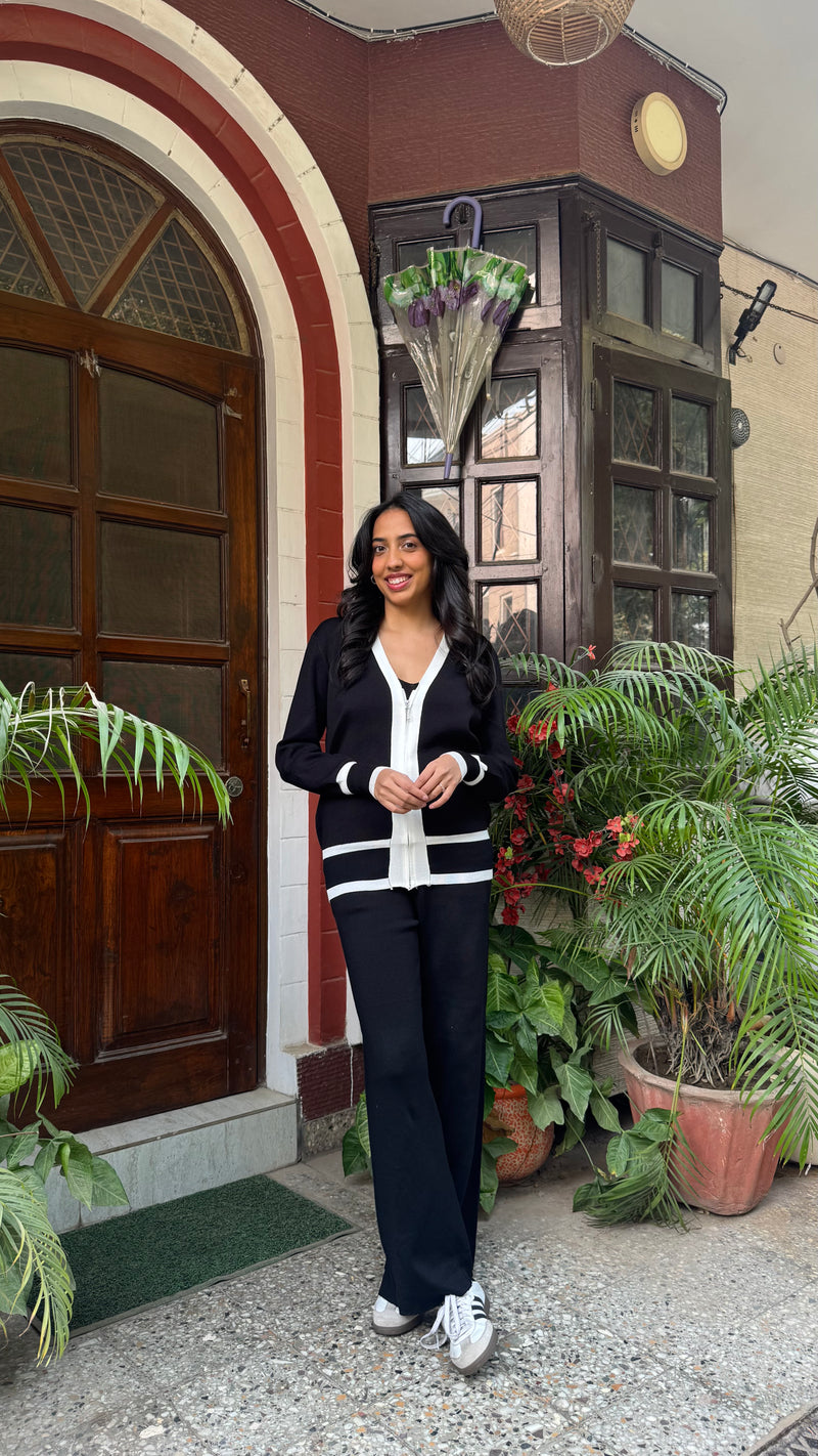 3 Piece Zipper Airport Set - Black (Free Size) - Premium Collection