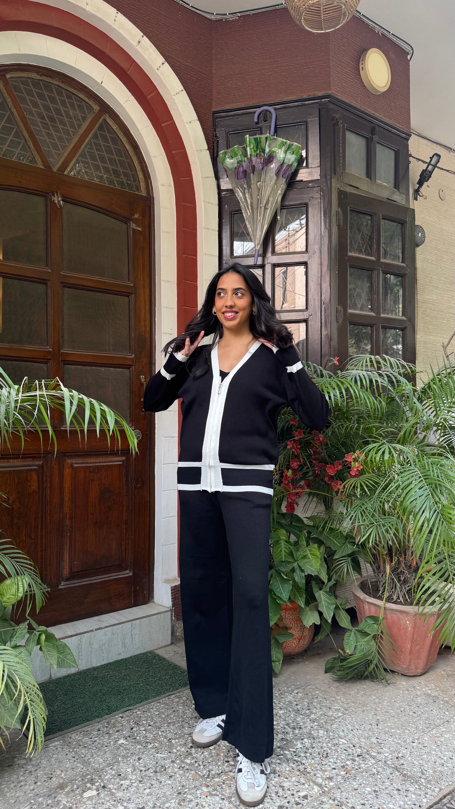 3 Piece Zipper Airport Set - Black (Free Size) - Premium Collection
