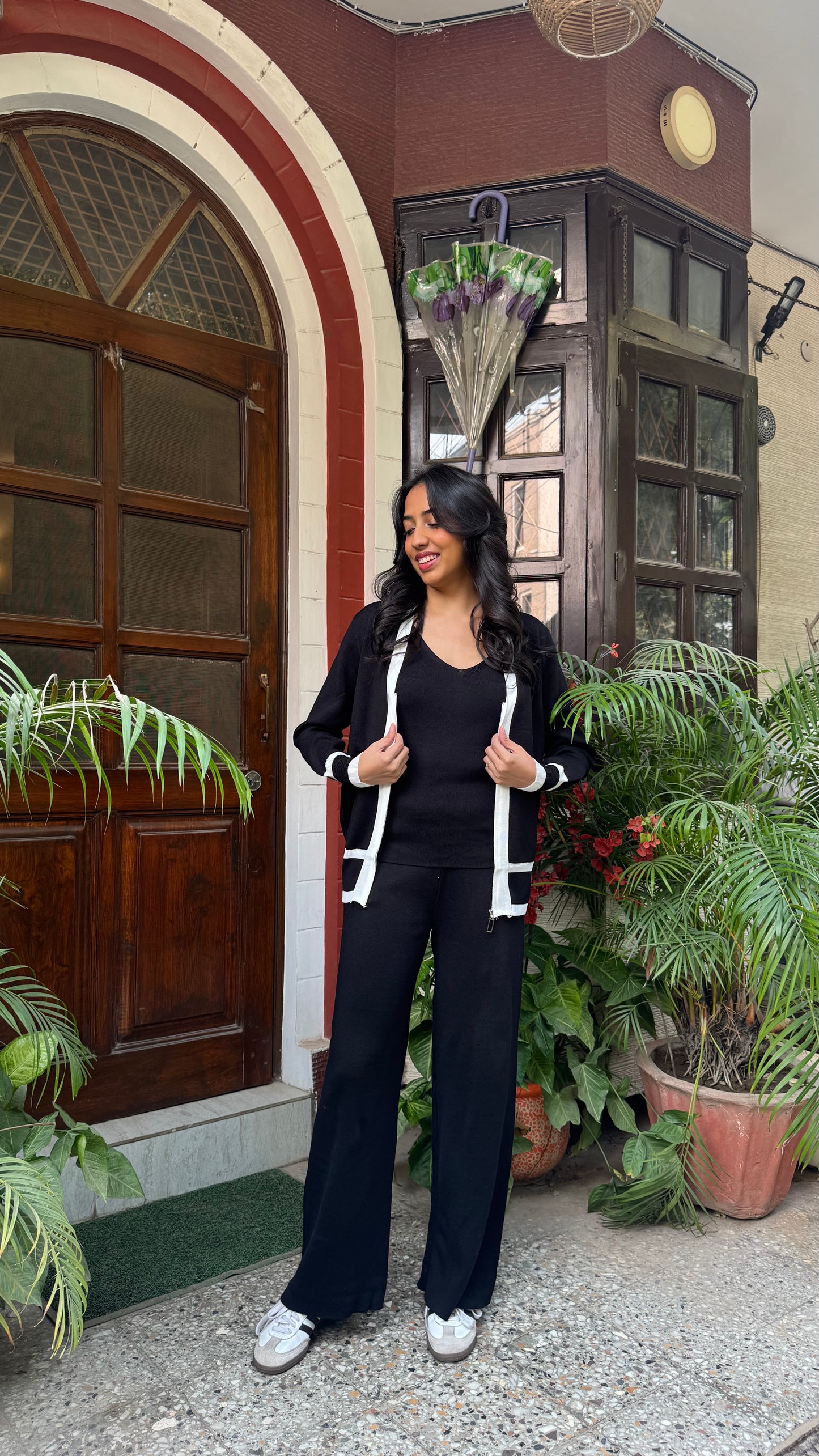3 Piece Zipper Airport Set - Black (Free Size) - Premium Collection