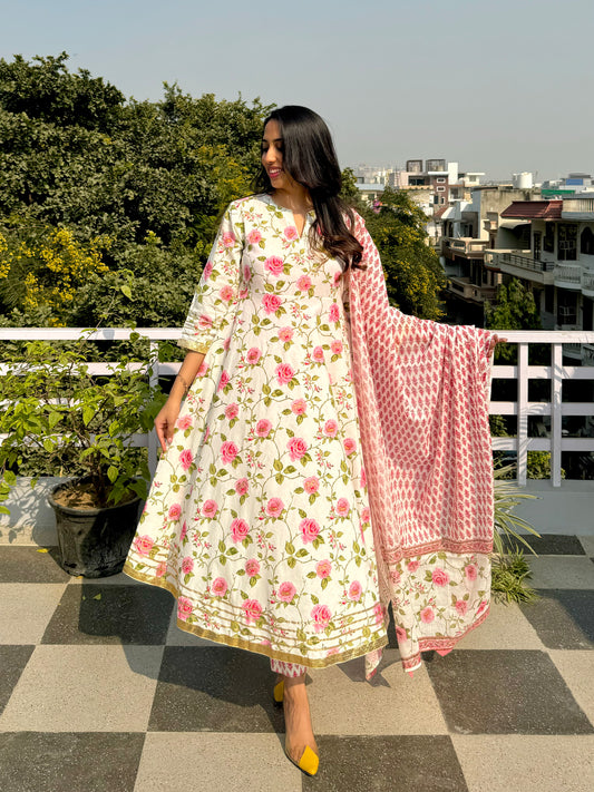 Rose 3 Piece Anarkali - Super Premium - Limited Edition