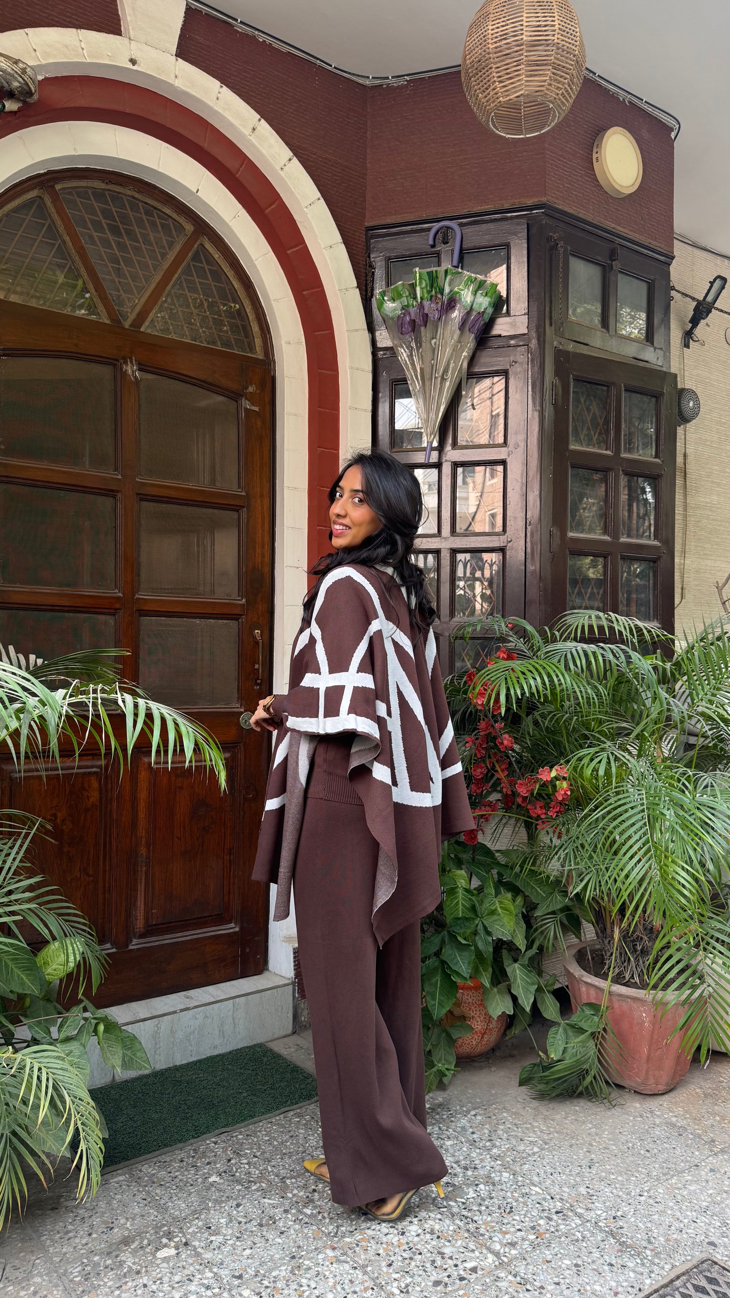 3 Piece Luxury Shawl Set -Brown (Free Size) - Premium Collection