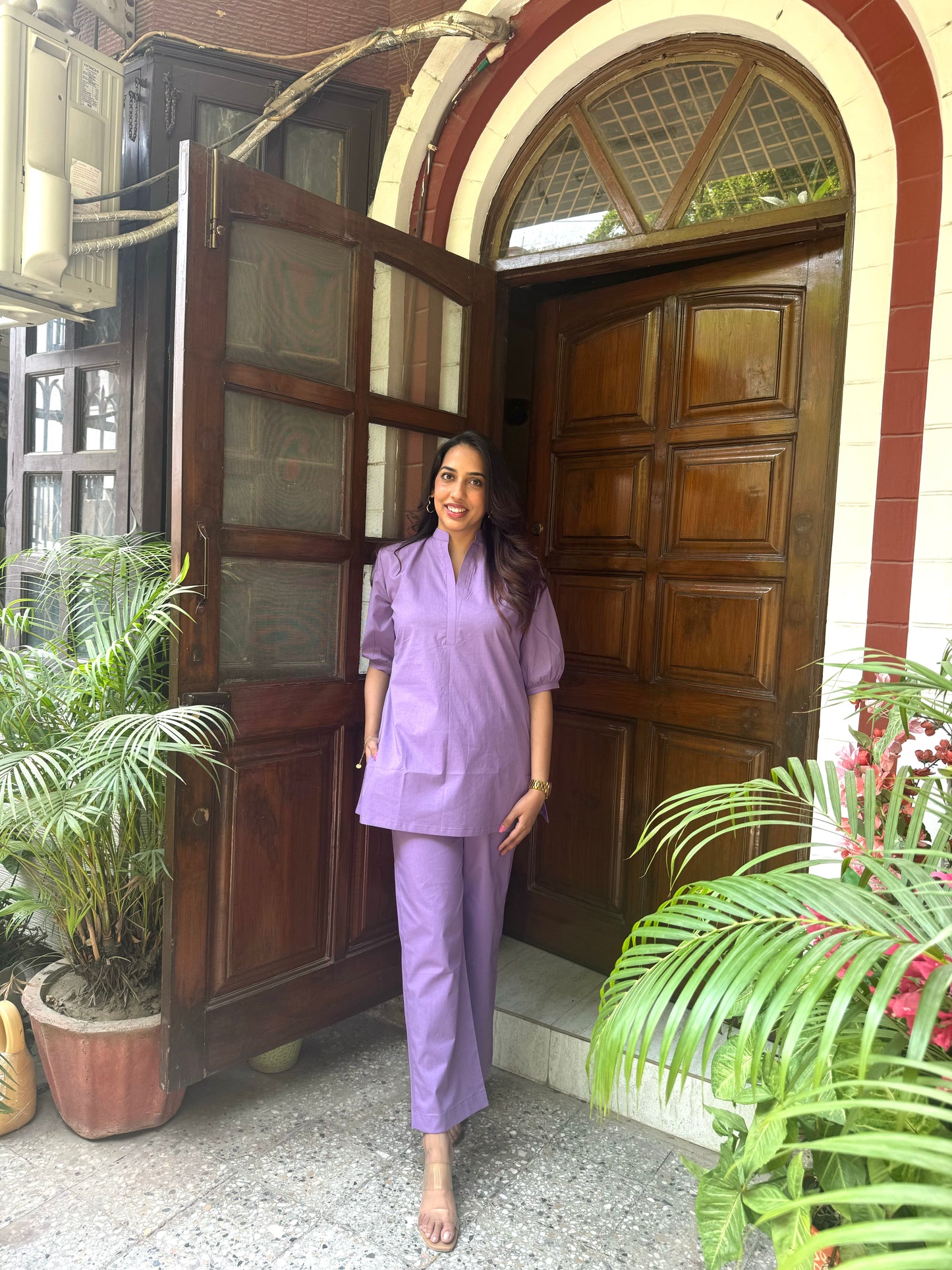 2 in 1 Poplin Set - Lilac (Premium Collection)