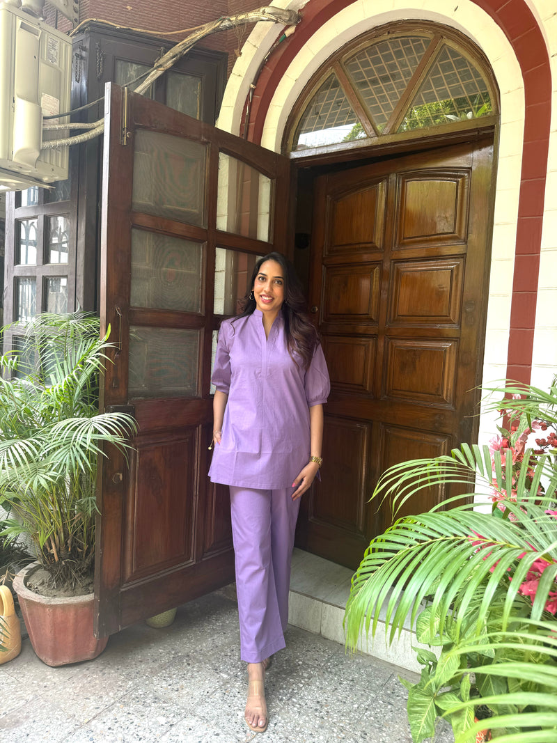 2 in 1 Poplin Set - Lilac (Premium Collection)