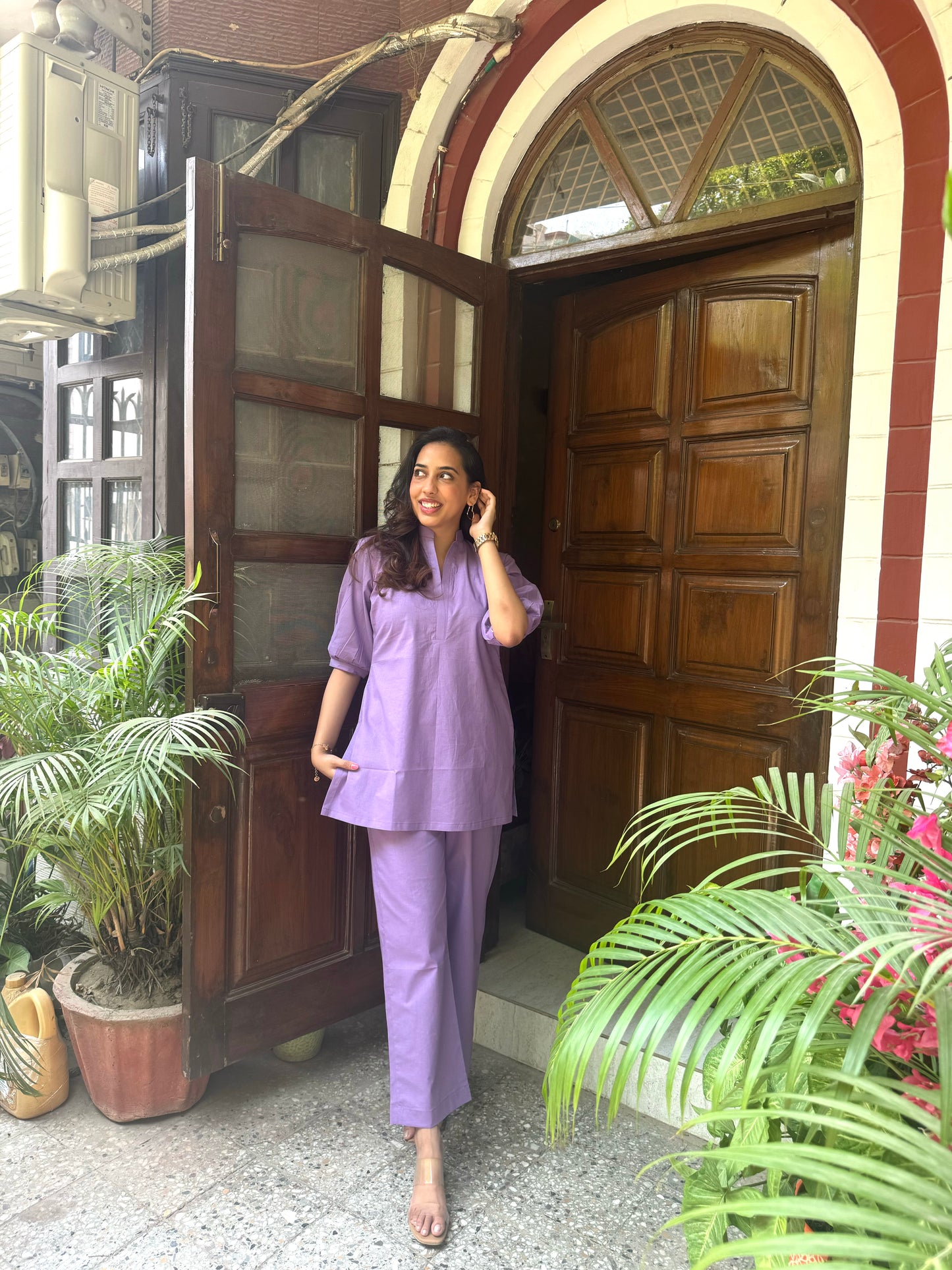 2 in 1 Poplin Set - Lilac (Premium Collection)