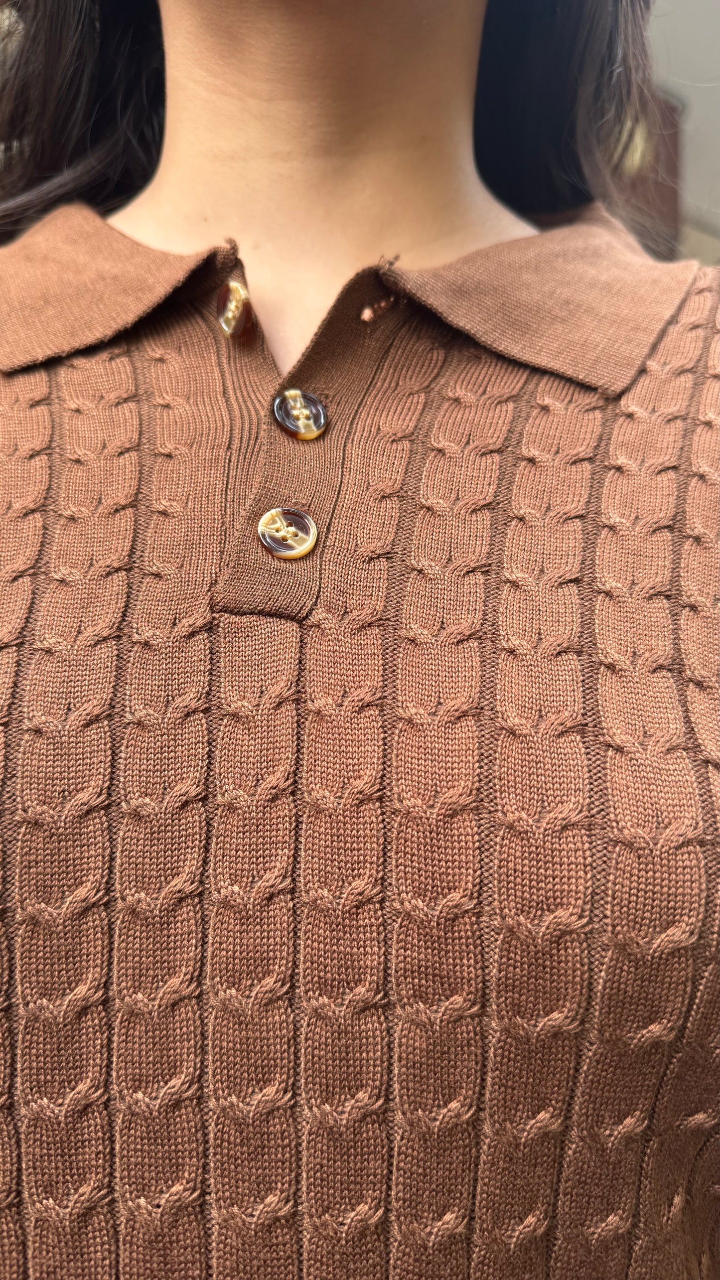 Waffled Airport Set - Brown (Free Size) - Premium Collection
