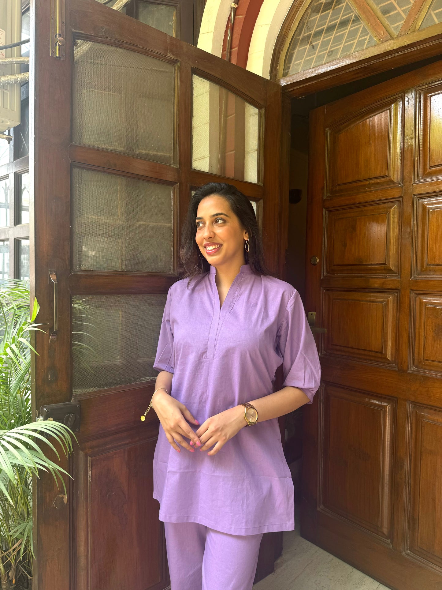2 in 1 Poplin Set - Lilac (Premium Collection)