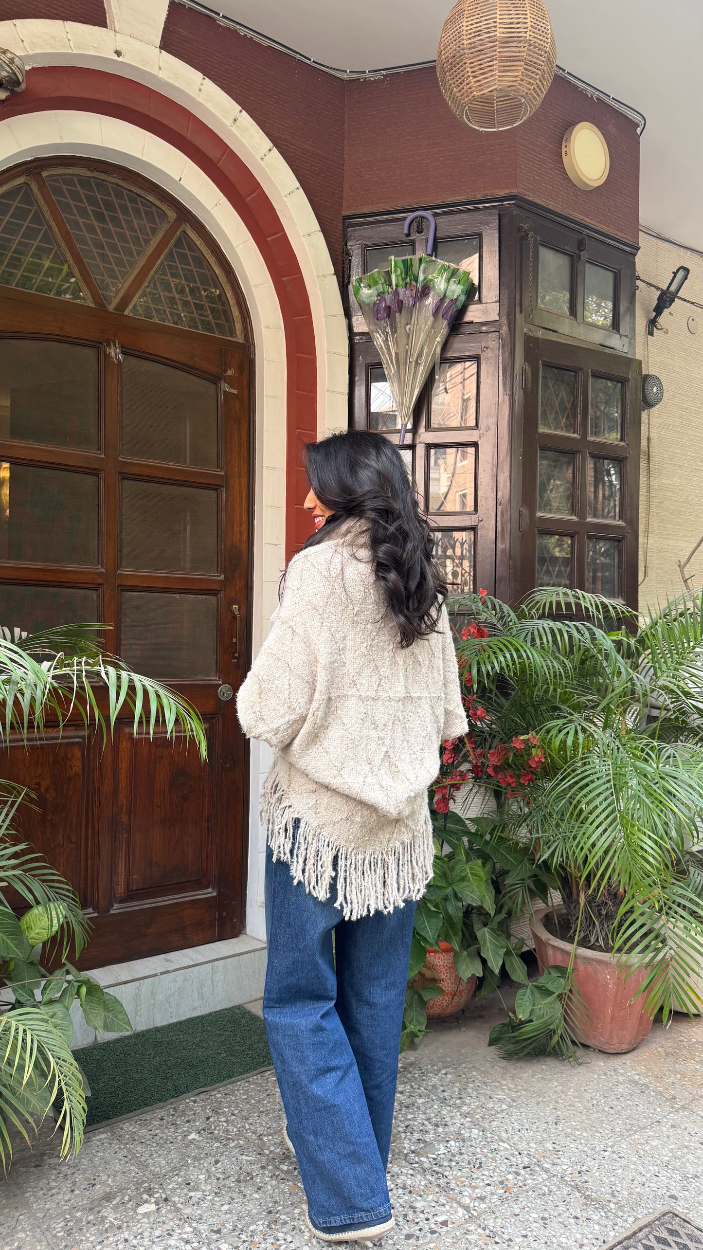 Classic Fur Shrug - Cream (Free Size)