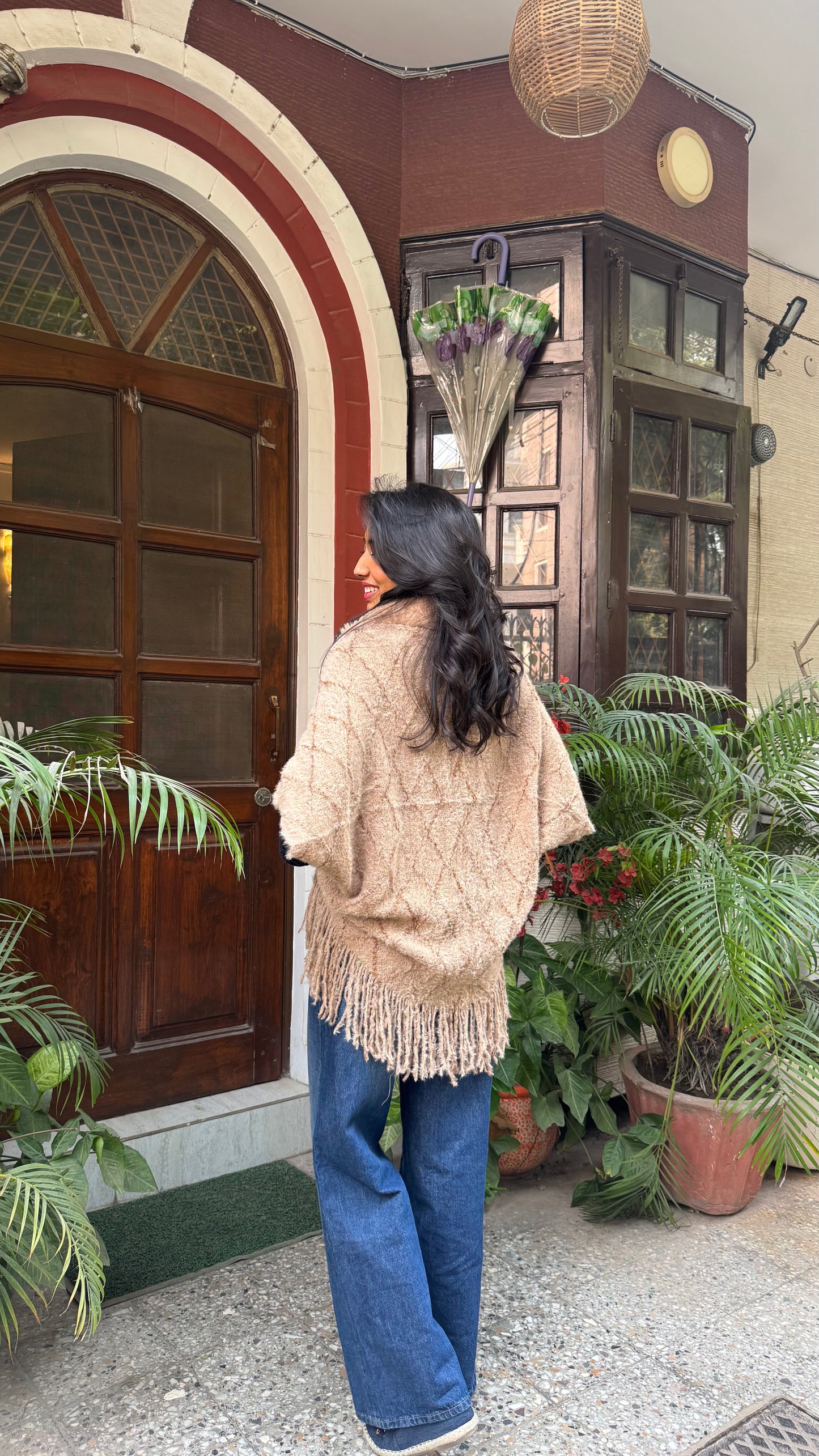 Classic Fur Shrug - Beige (Free Size)