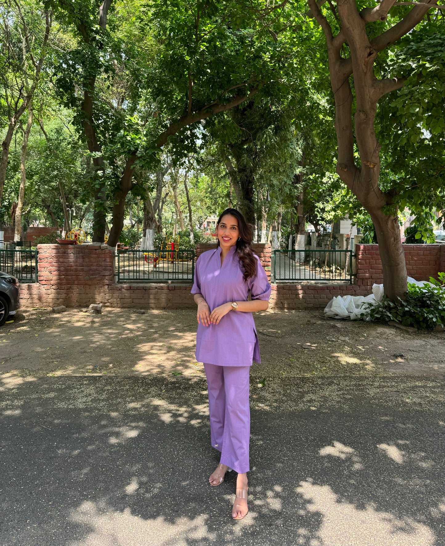 2 in 1 Poplin Set - Lilac (Premium Collection)