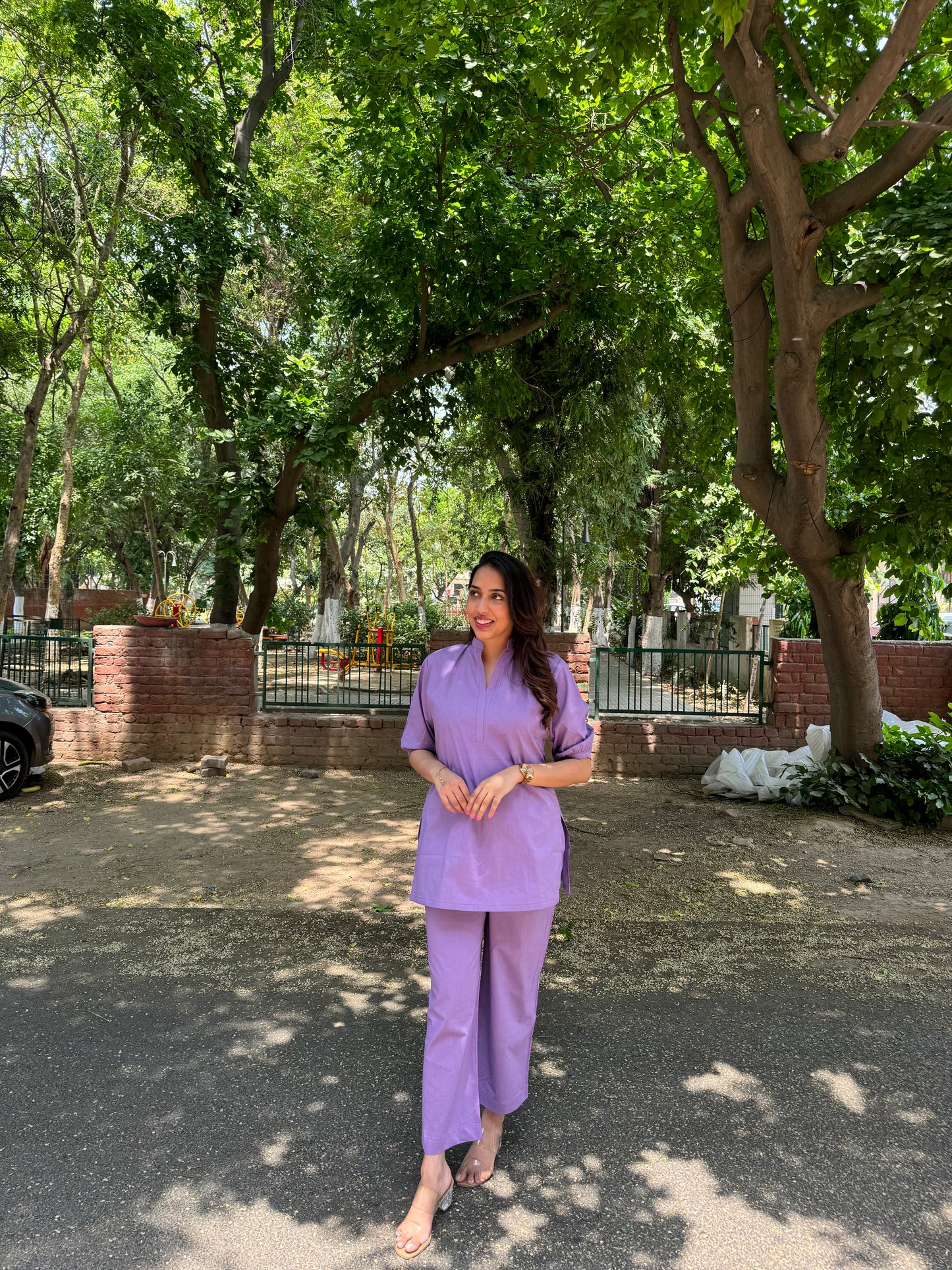 2 in 1 Poplin Set - Lilac (Premium Collection)