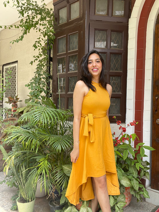 Yellow High Low dress