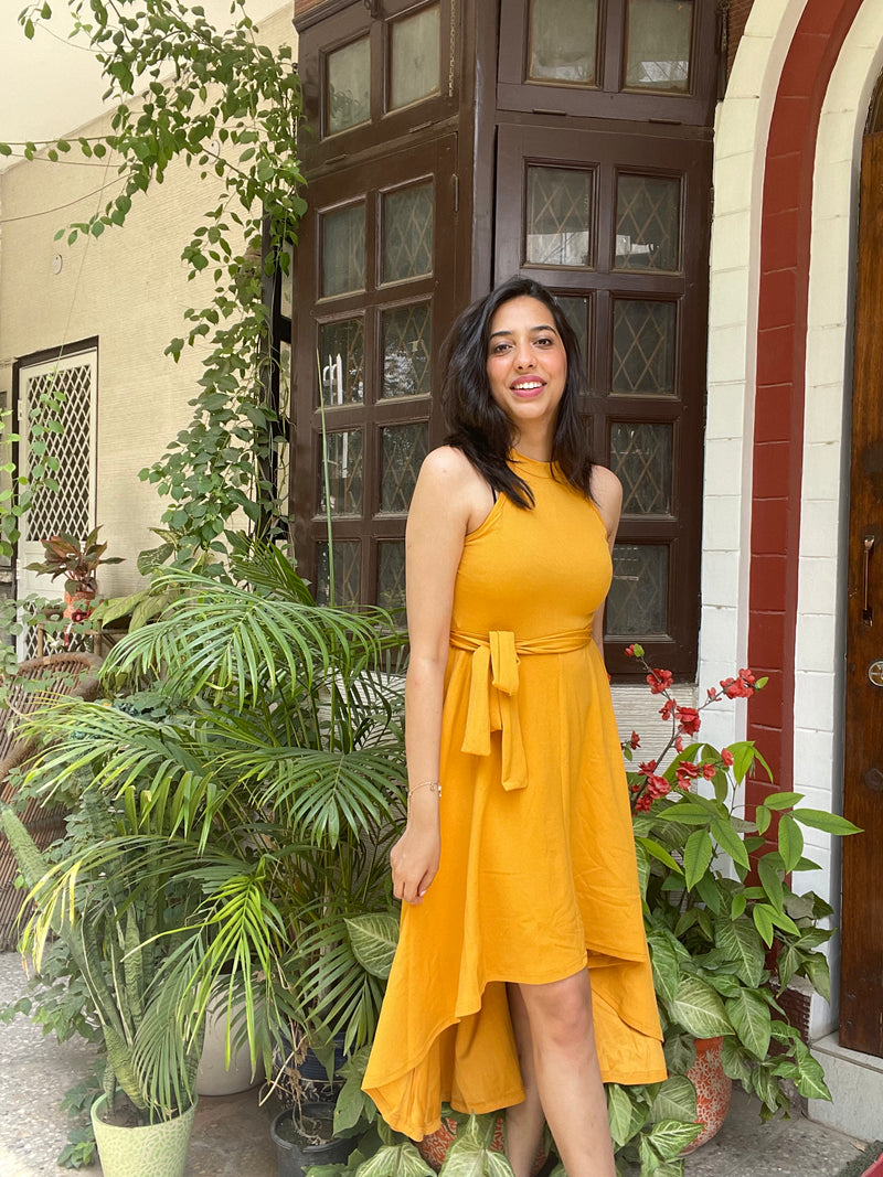 Yellow High Low dress