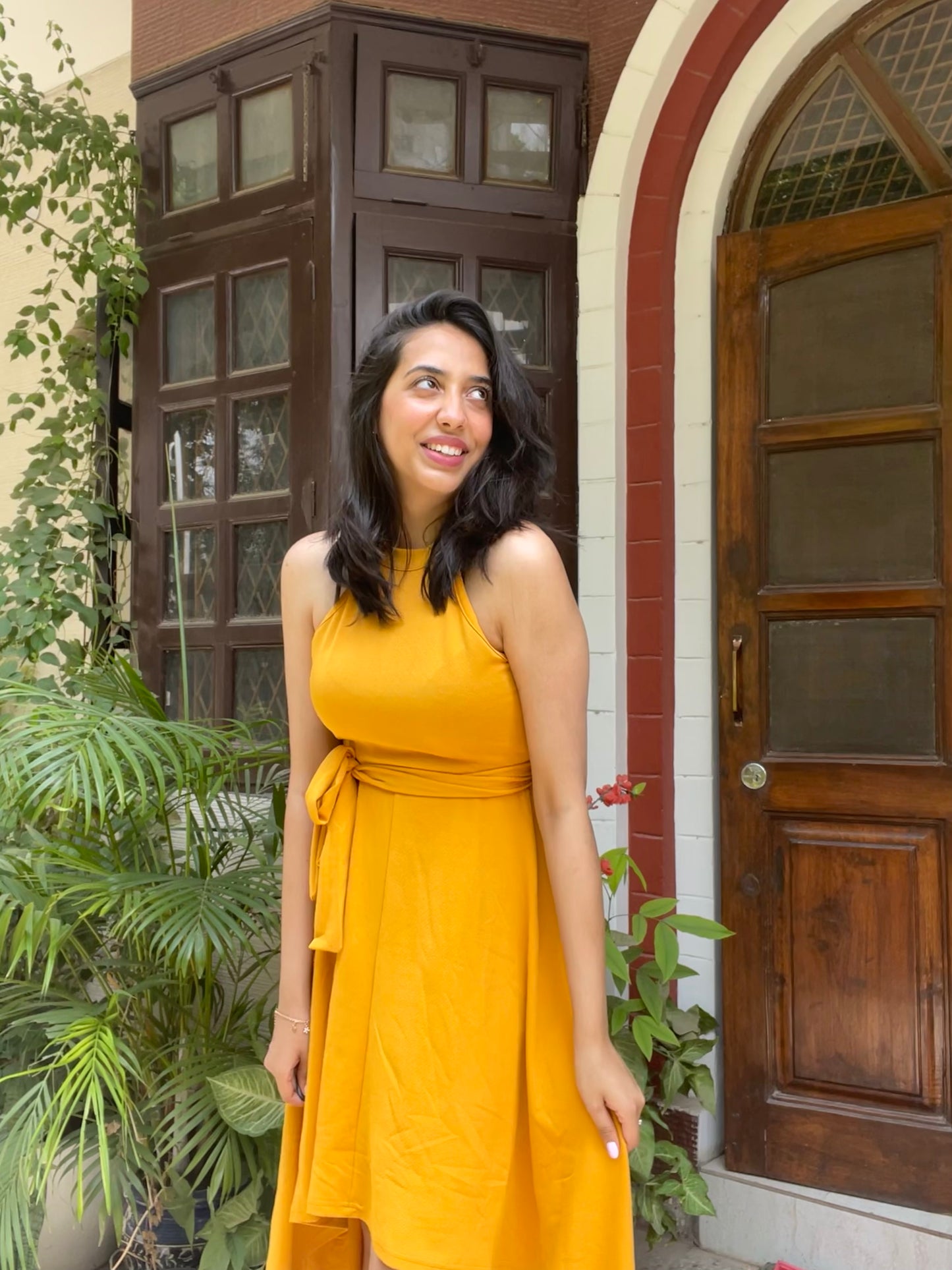 Yellow High Low dress