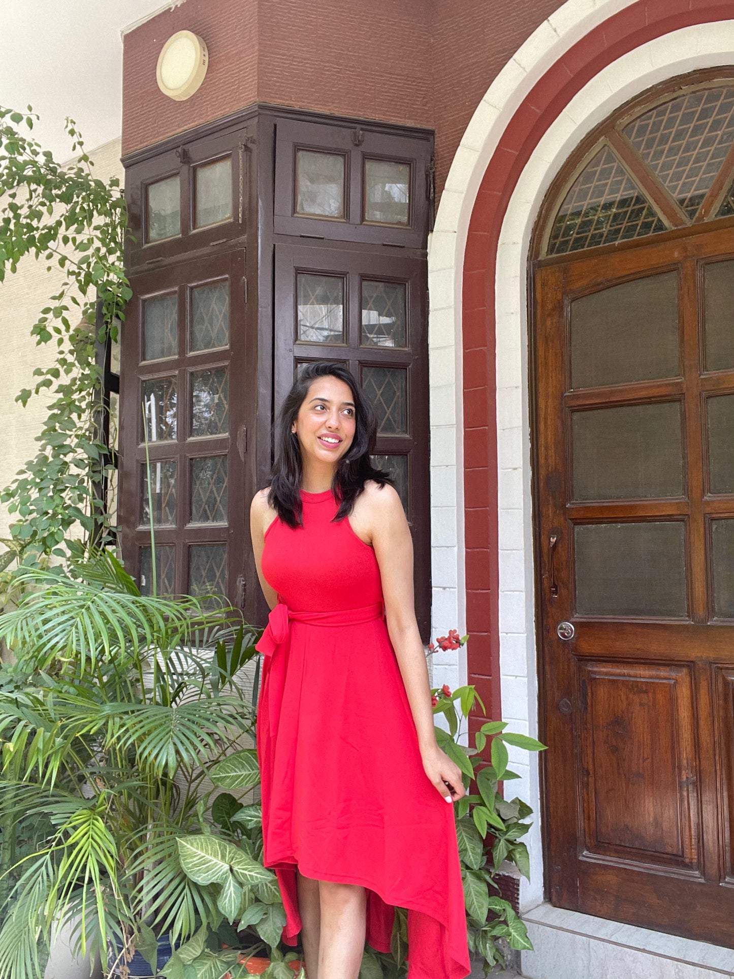Red High Low dress