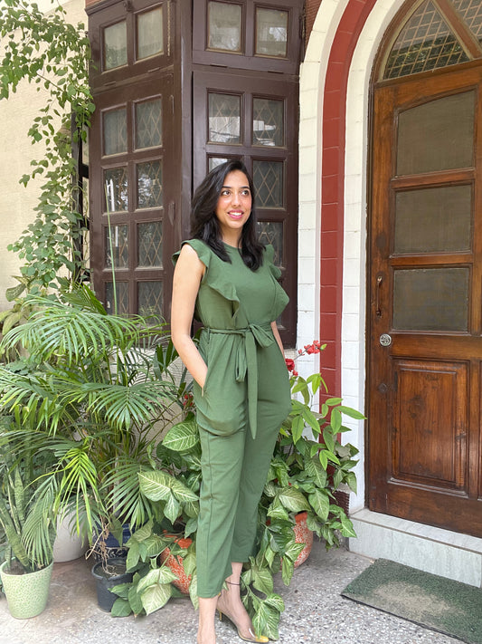 Green Jumpsuit with Pockets