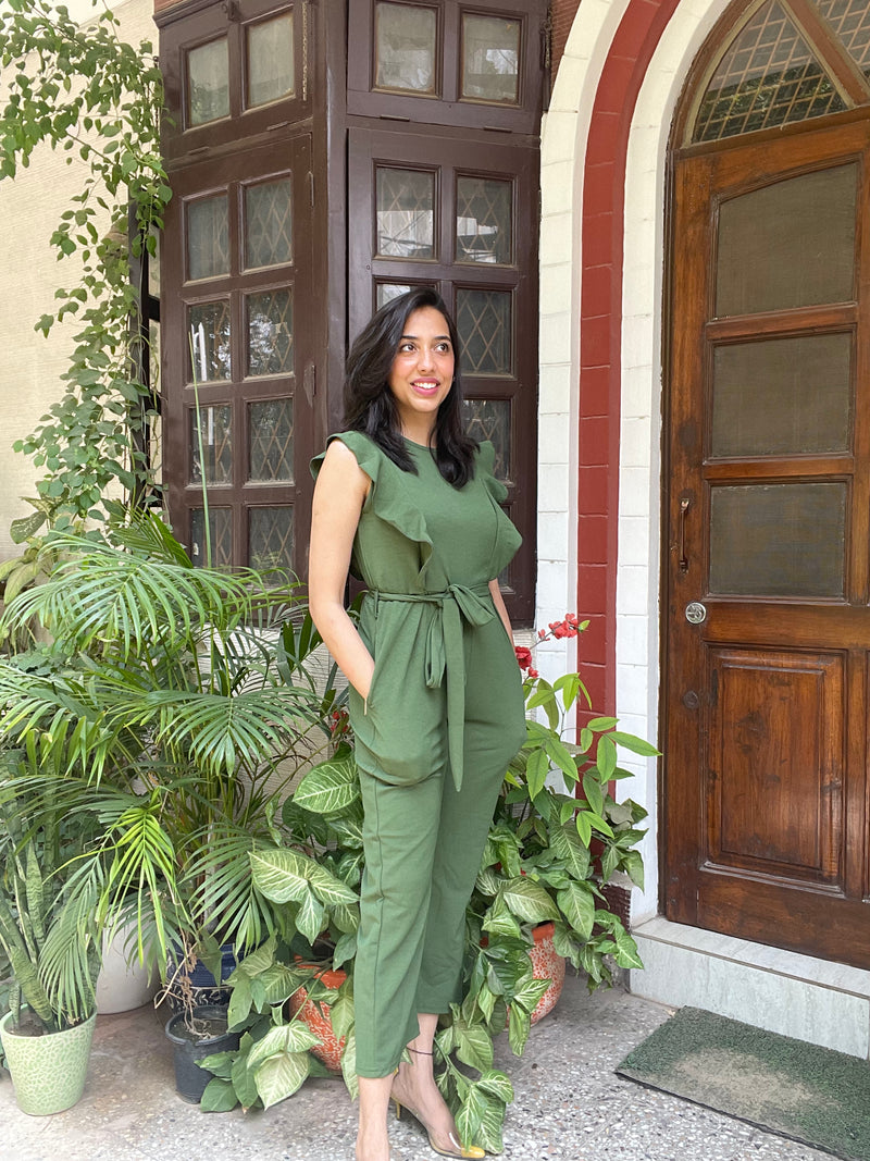 Green Jumpsuit with Pockets